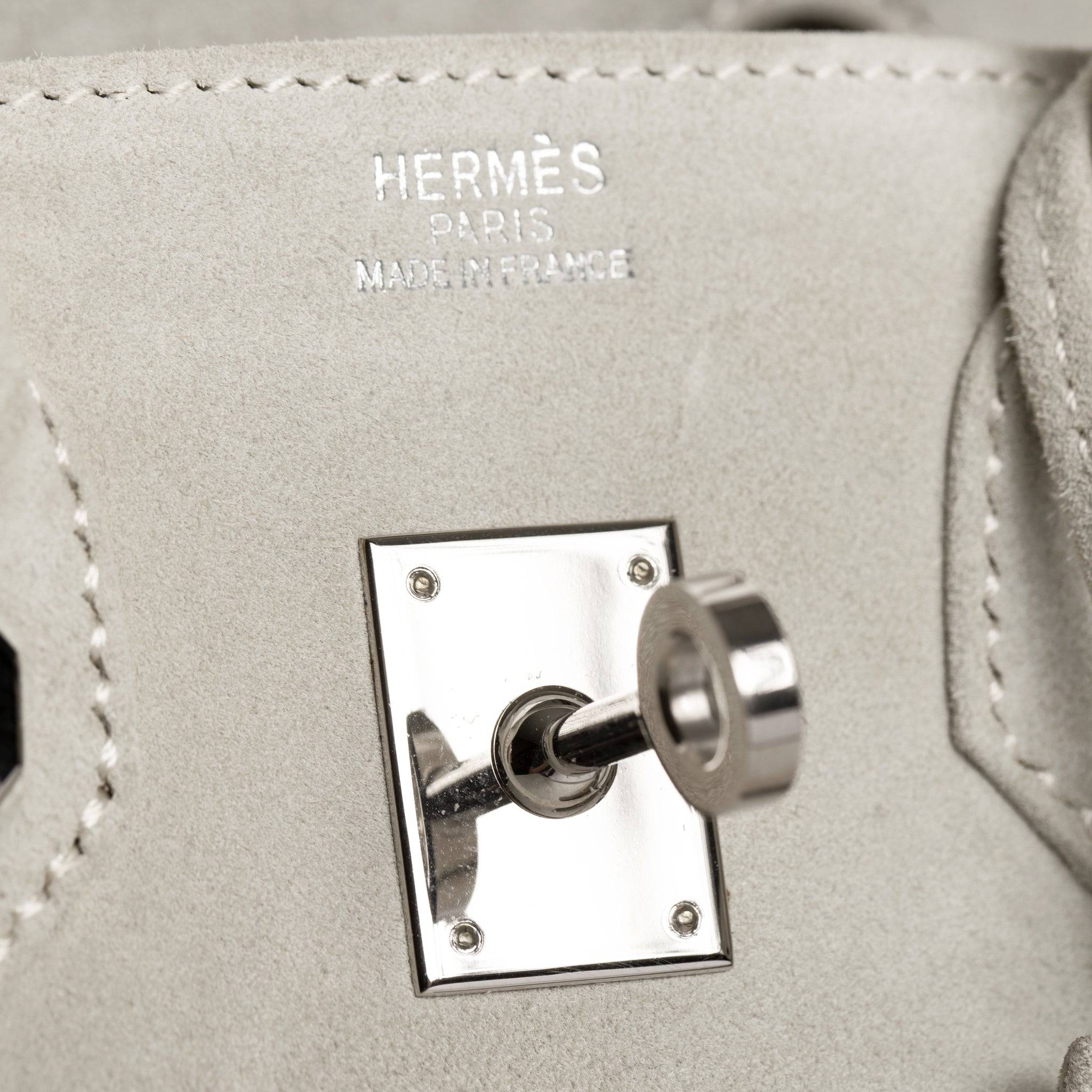 HERMES BIRKIN 25CM GRIS SUEDE PALLADIUM HARDWARE - On Repeat