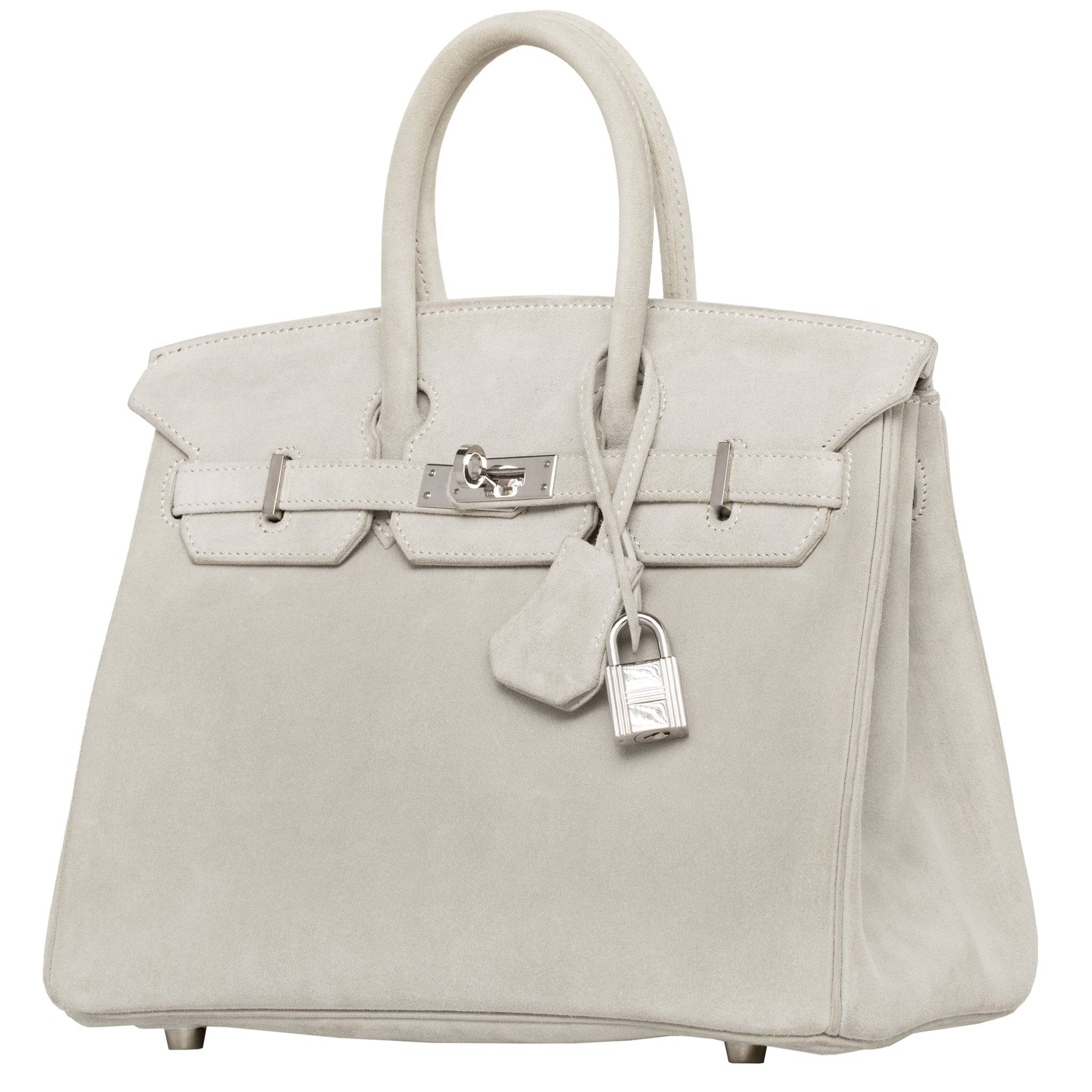 HERMES BIRKIN 25CM GRIS SUEDE PALLADIUM HARDWARE - On Repeat