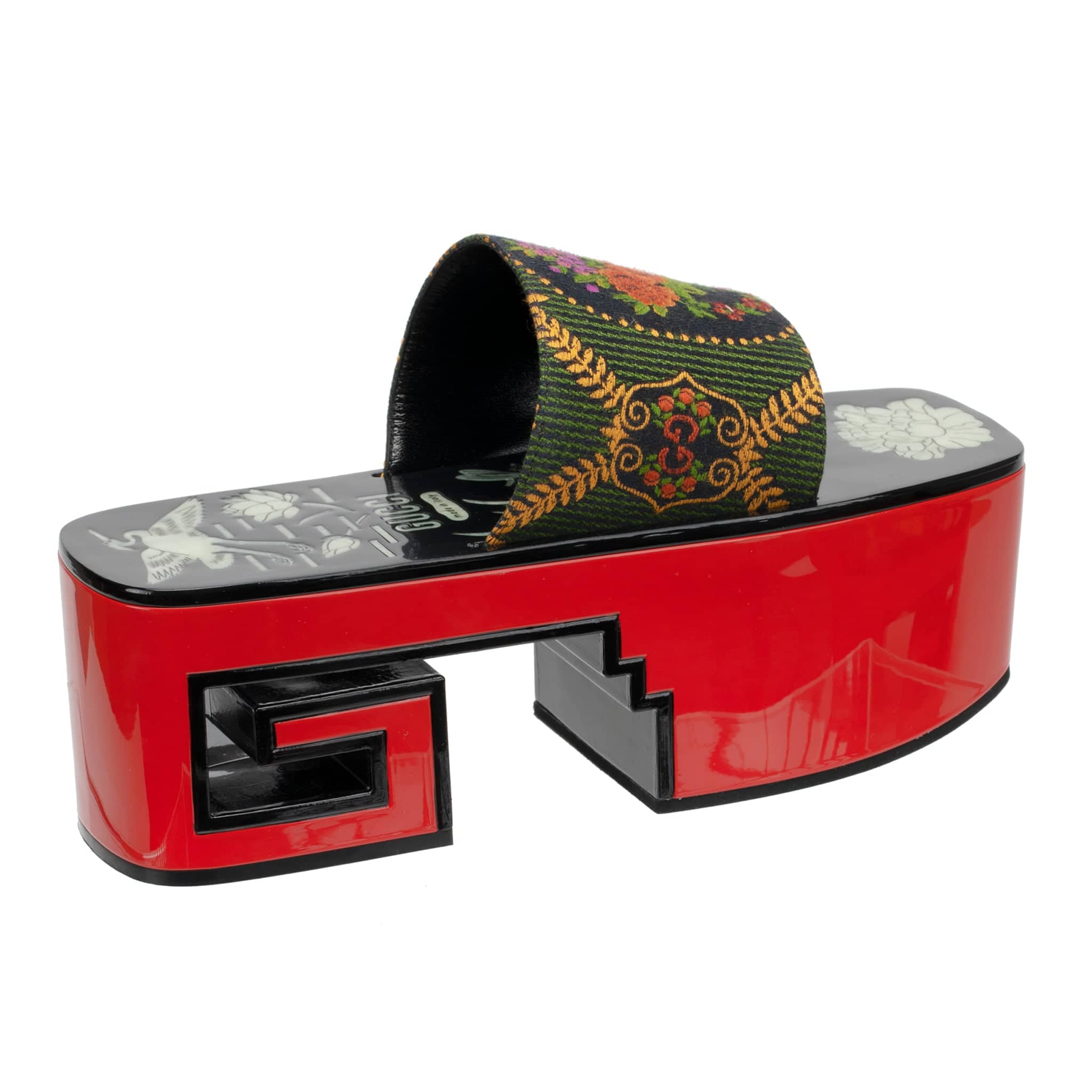 GUCCI PLATFORM ROSE SLIDES RED 38 IT - On Repeat