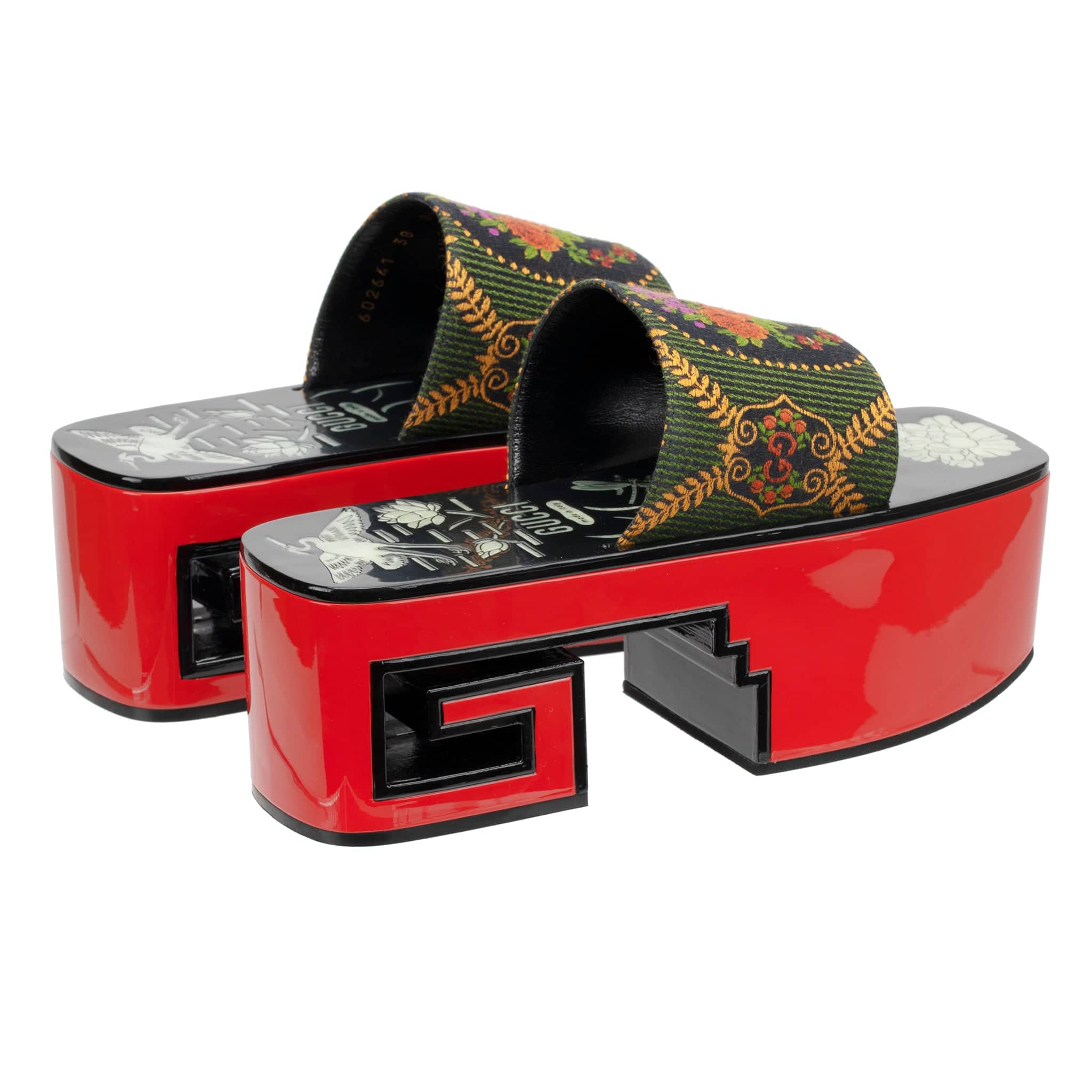 GUCCI PLATFORM ROSE SLIDES RED 38 IT - On Repeat