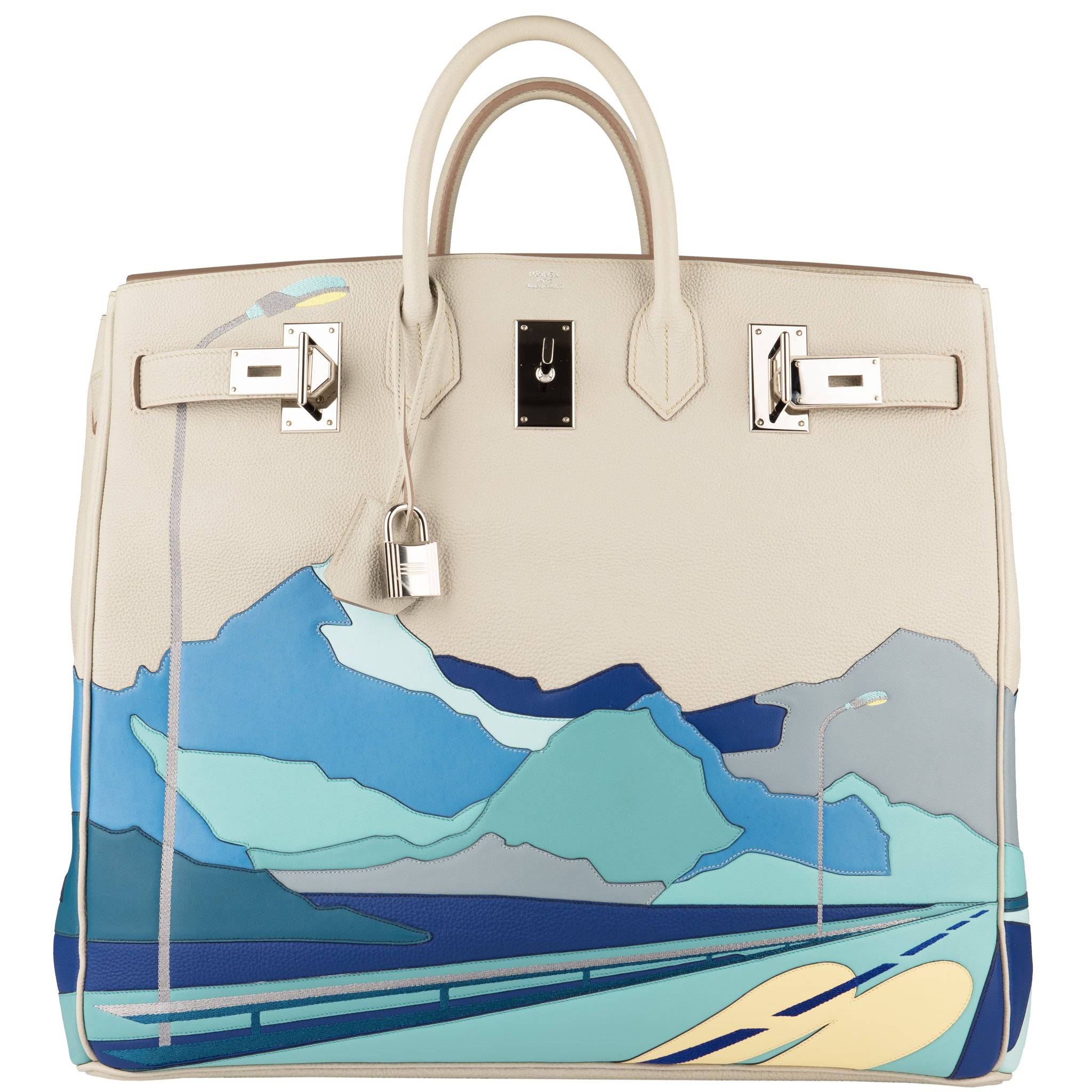 HERMES HAC 50CM LIMITED EDITION ENDLESS ROADS PALLADIUM HARDWARE - On Repeat