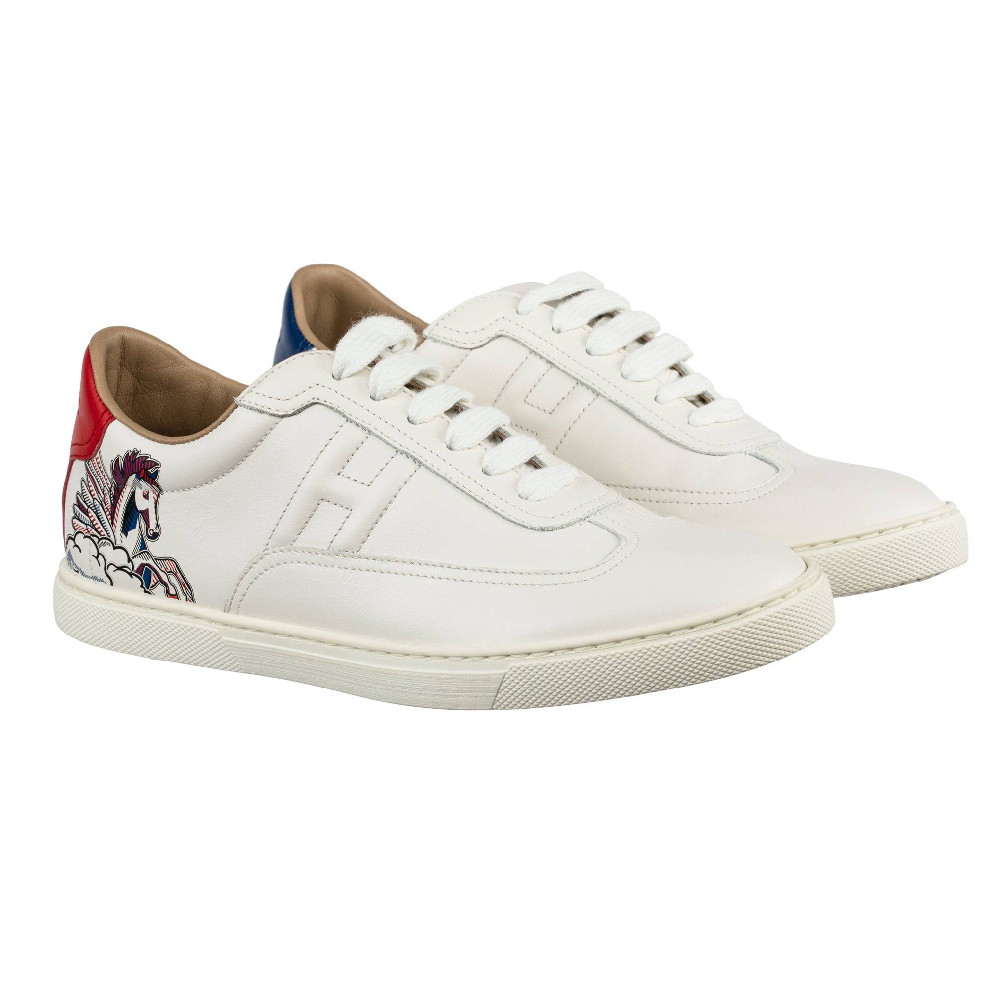 HERMES QUICKER SNEAKER WITH PEGASUS DESIGN 37.5 FR - On Repeat