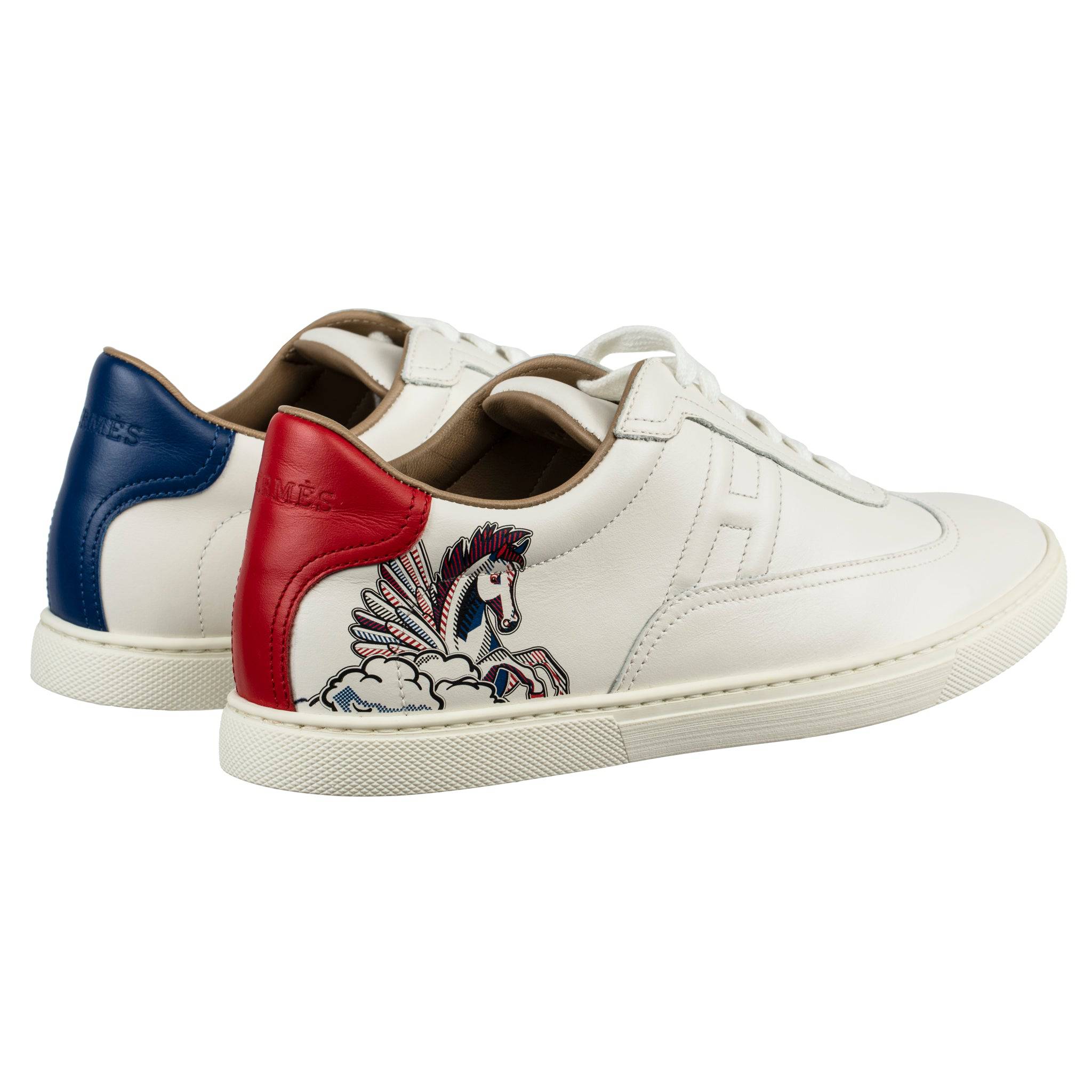 HERMES QUICKER SNEAKER WITH PEGASUS DESIGN 37.5 FR - On Repeat