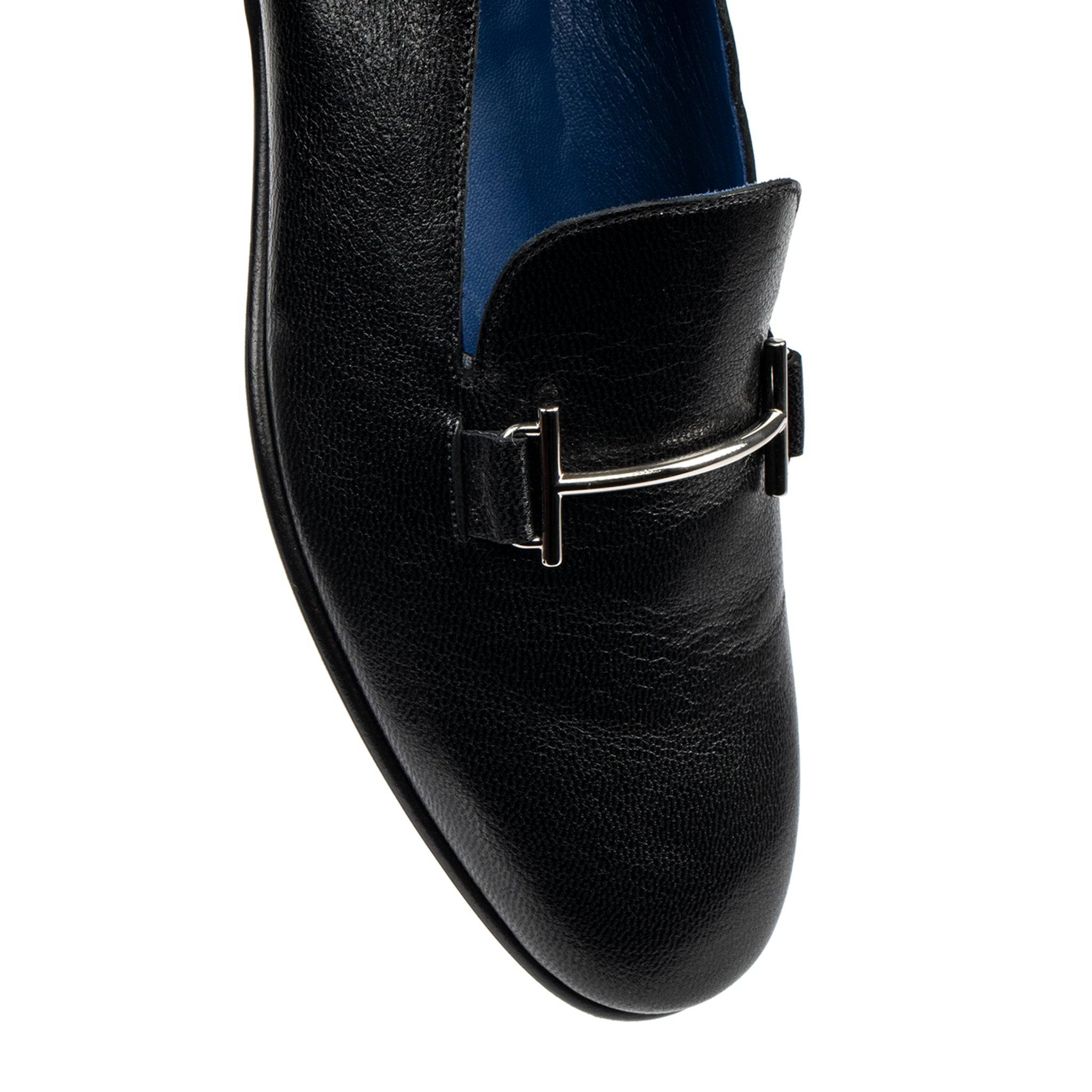 HERMES SAGA LOAFER BLACK & BLUE ELECTRIC PALLADIUM HARDWARE 40 FR - On Repeat