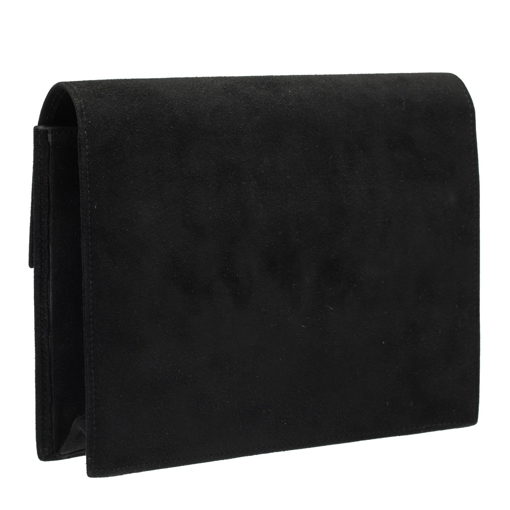 HERMES VINTAGE KELLY SO BLACK SUEDE VERROU - On Repeat