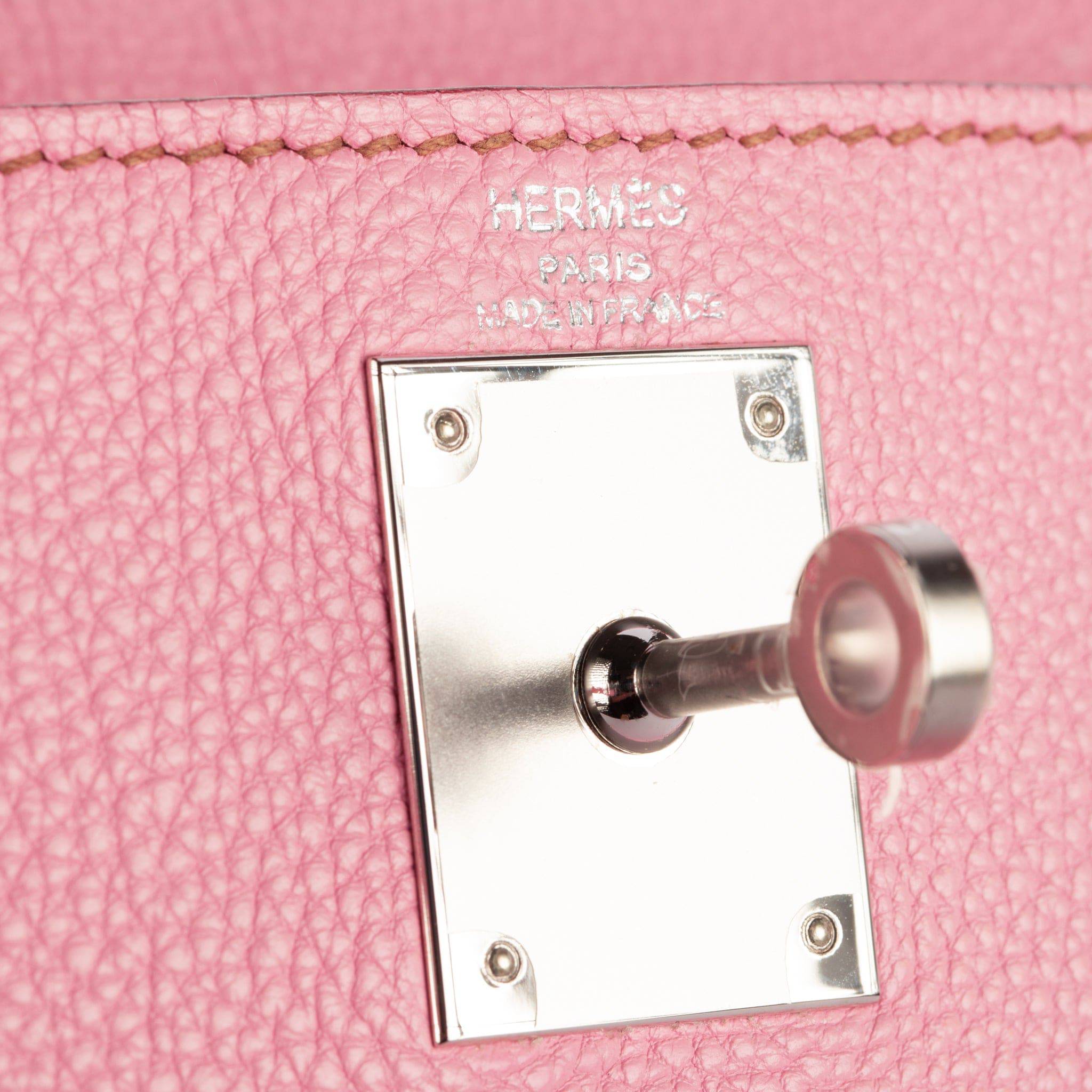 HERMES KELLY 28CM BUBBLEGUM TOGO LEATHER PALLADIUM HARDWARE - On Repeat