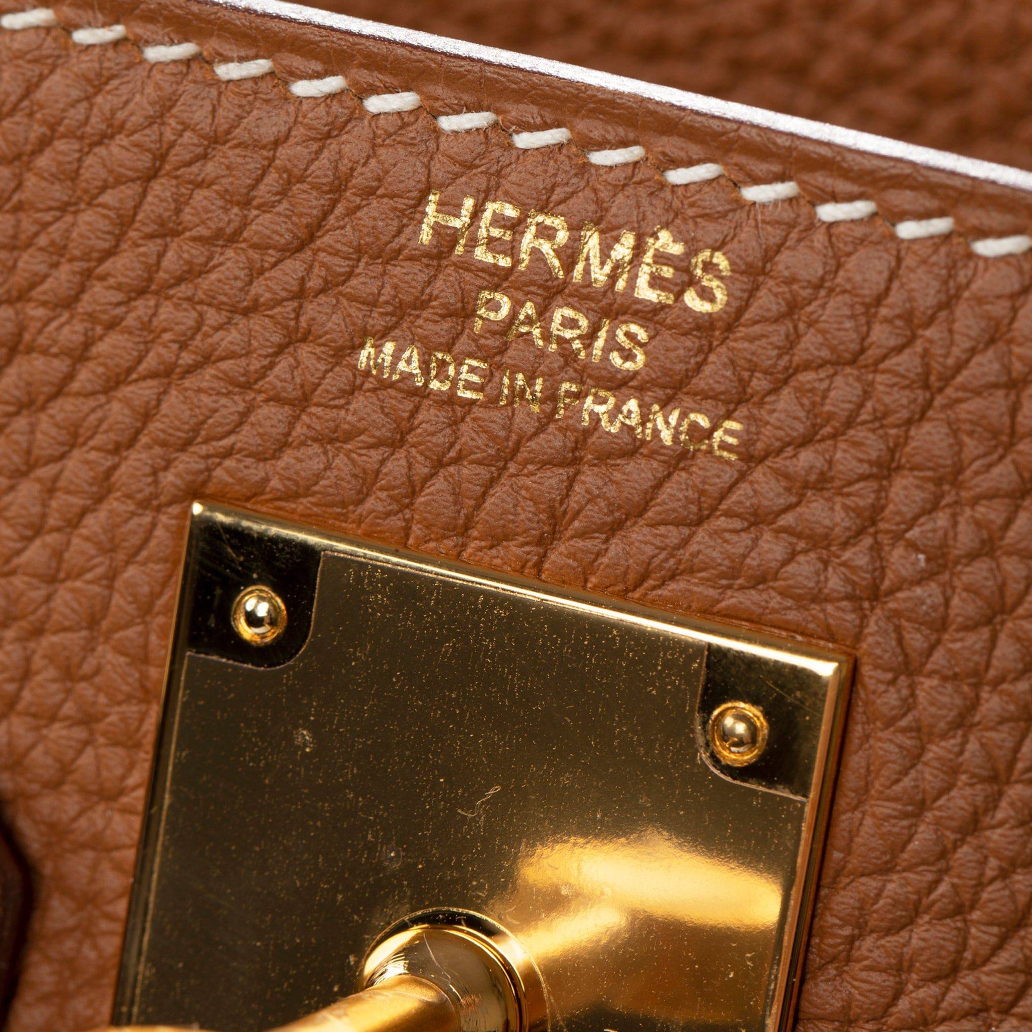 HERMES KELLY 28CM GOLD TOGO LEATHER GOLD HARDWARE - On Repeat