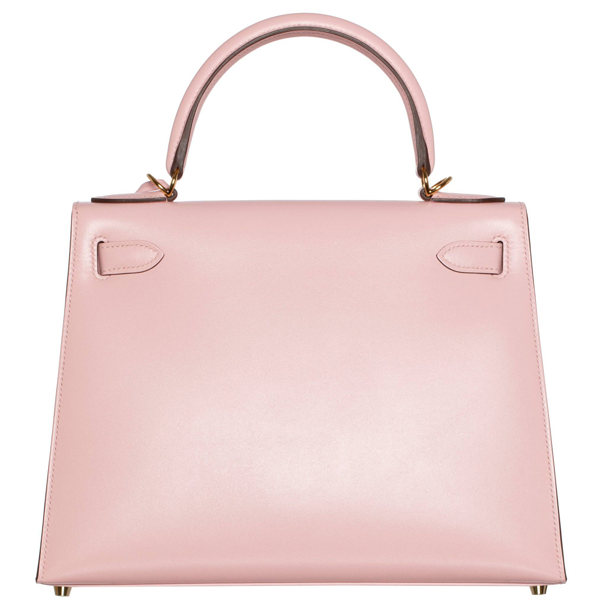 HERMES KELLY 28CM ROSE SAKURA TADELAKT LEATHER GOLD HARDWARE - On Repeat