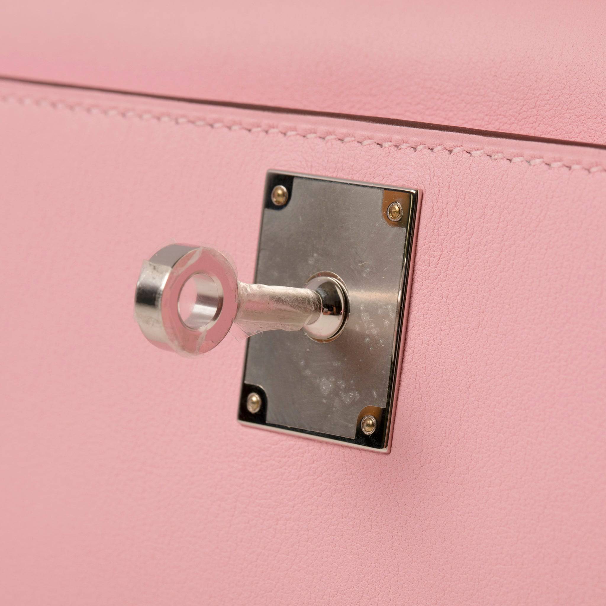 HERMES KELLY CUT ROSE SAKURA SWIFT LEATHER PALLADIUM HARDWARE - On Repeat