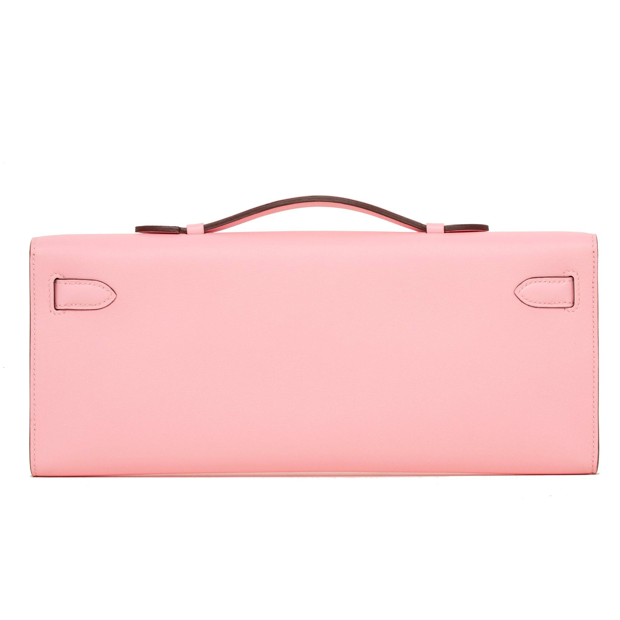 HERMES KELLY CUT ROSE SAKURA SWIFT LEATHER PALLADIUM HARDWARE - On Repeat