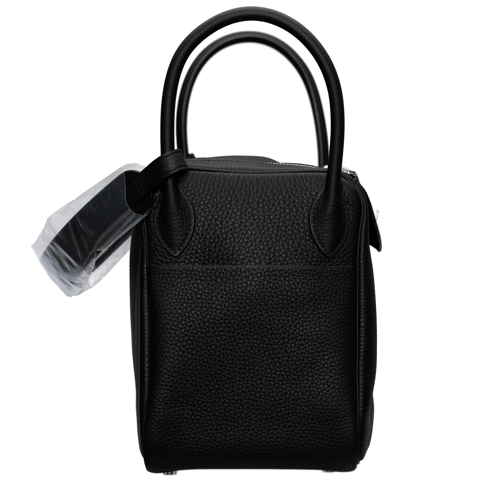 HERMES LINDY 30CM BLACK CLEMENCE LEATHER PALLADIUM HARDWARE - On Repeat