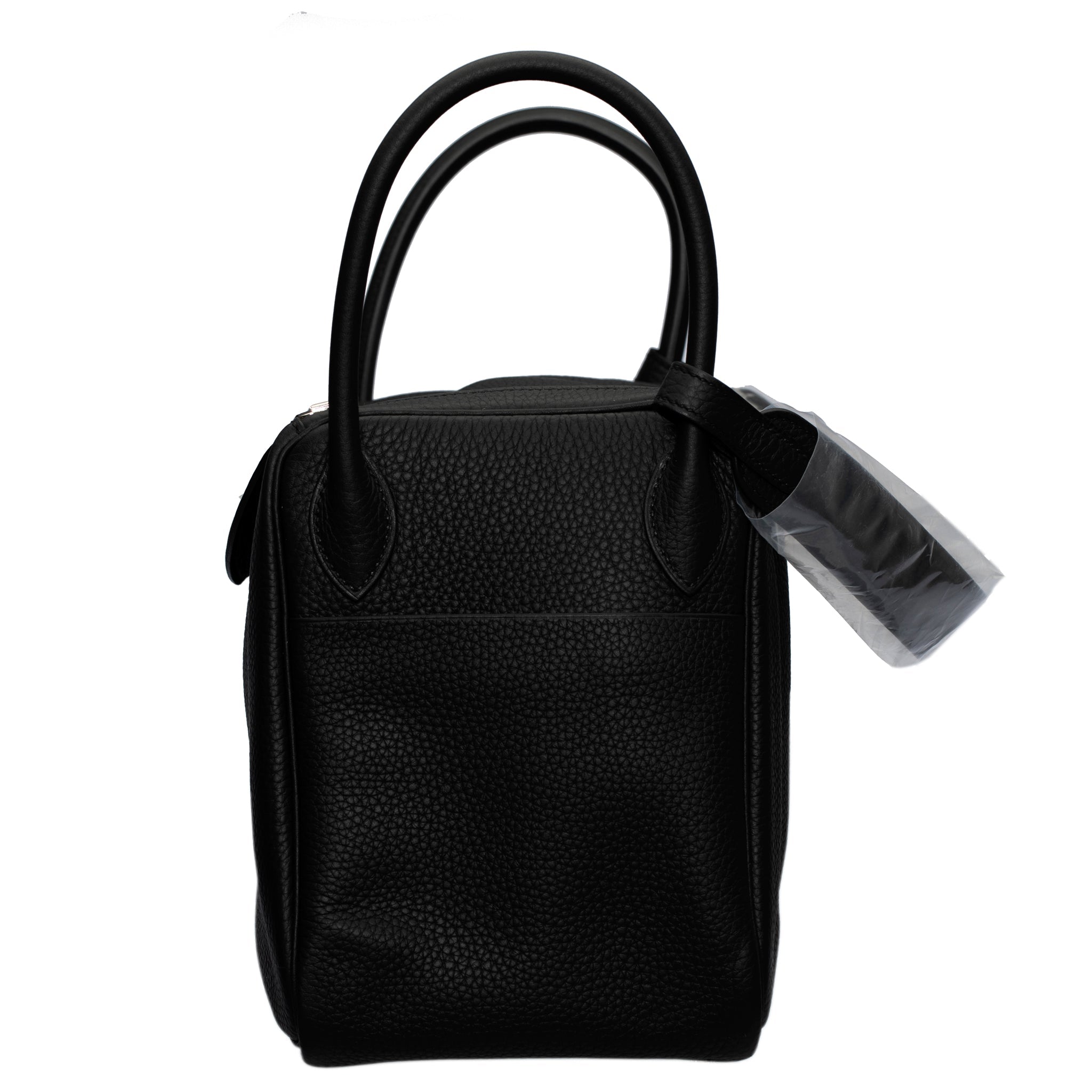 HERMES LINDY 30CM BLACK CLEMENCE LEATHER PALLADIUM HARDWARE - On Repeat