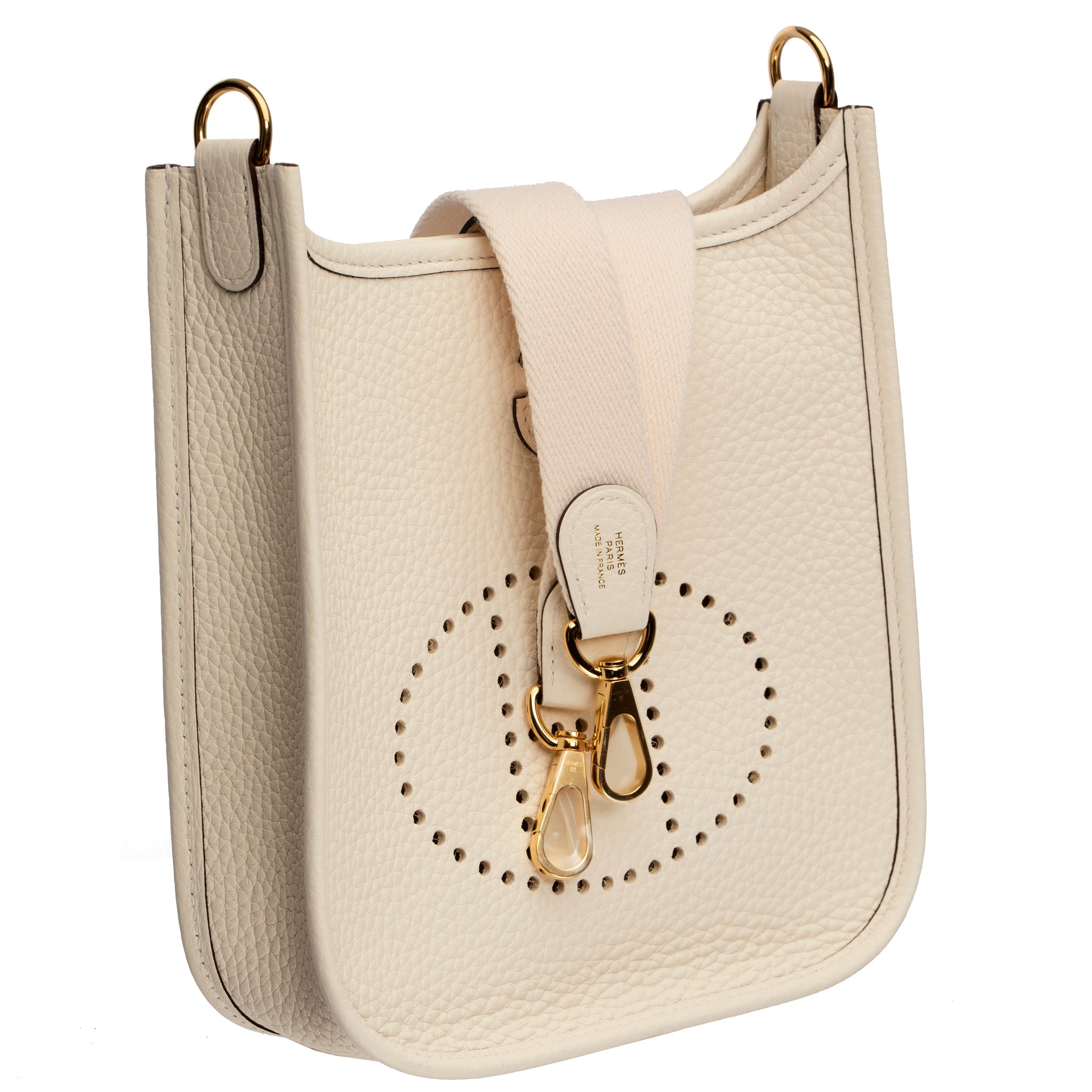 HERMES EVELYNE 16CM NATA CLEMENCE LEATHER GOLD HARDWARE - On Repeat