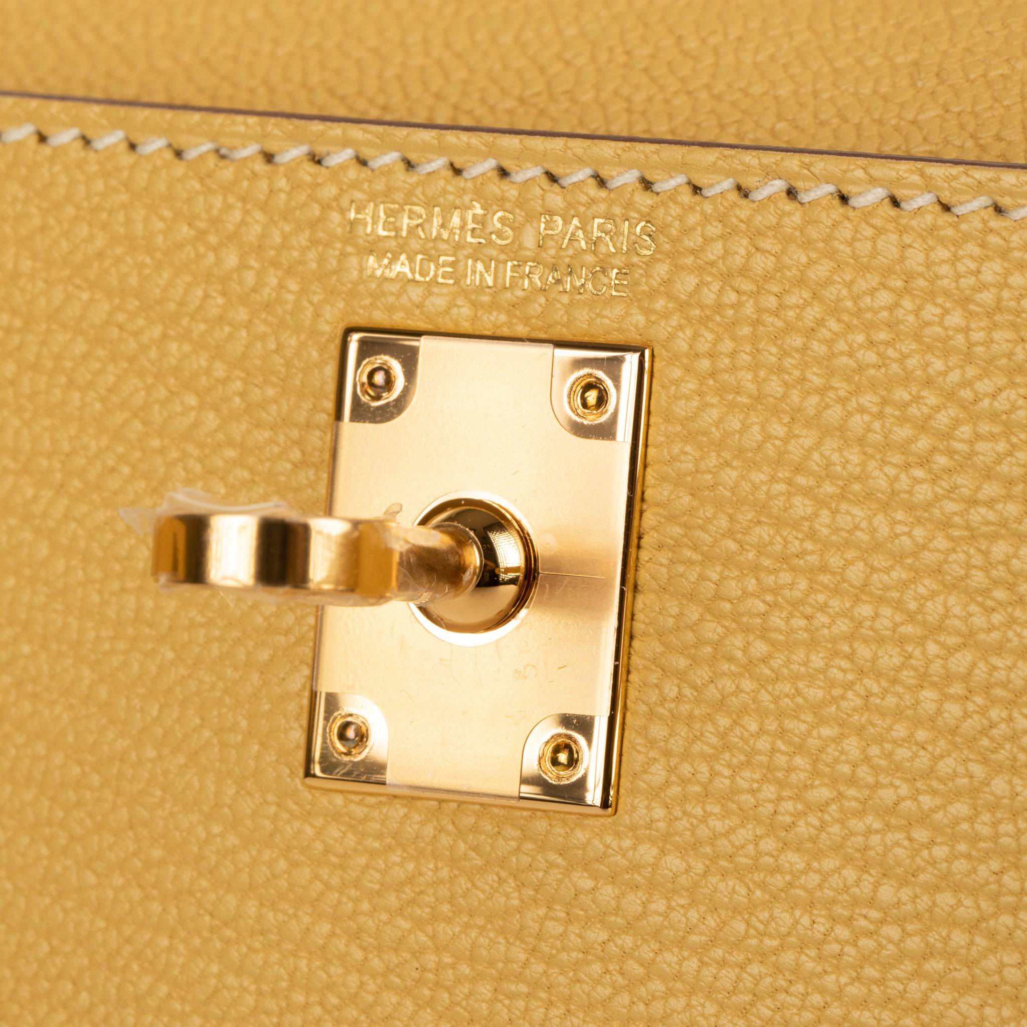 HERMES MINI KELLY II FOIN CHEVRE LEATHER GOLD HARDWARE - On Repeat