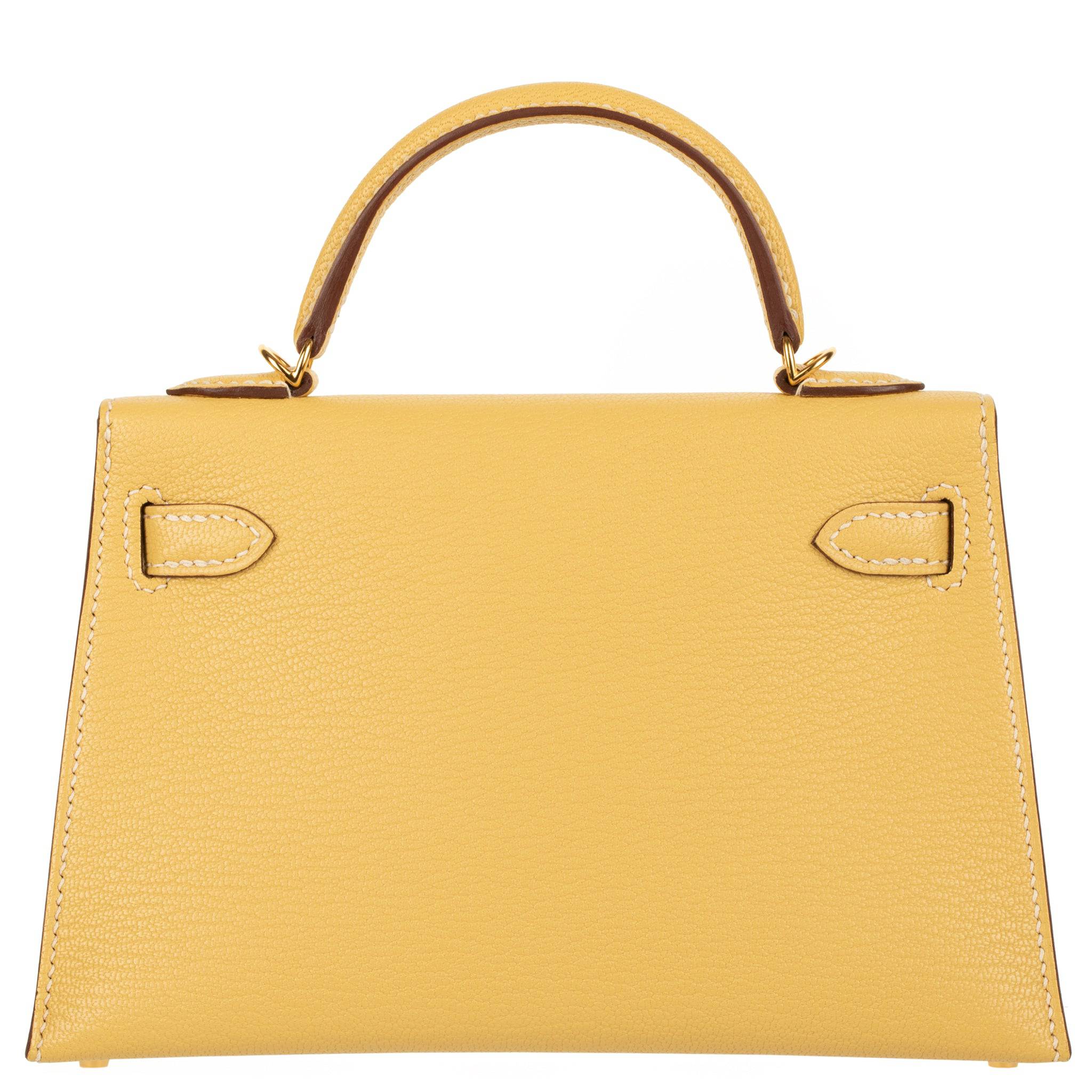 HERMES MINI KELLY II FOIN CHEVRE LEATHER GOLD HARDWARE - On Repeat