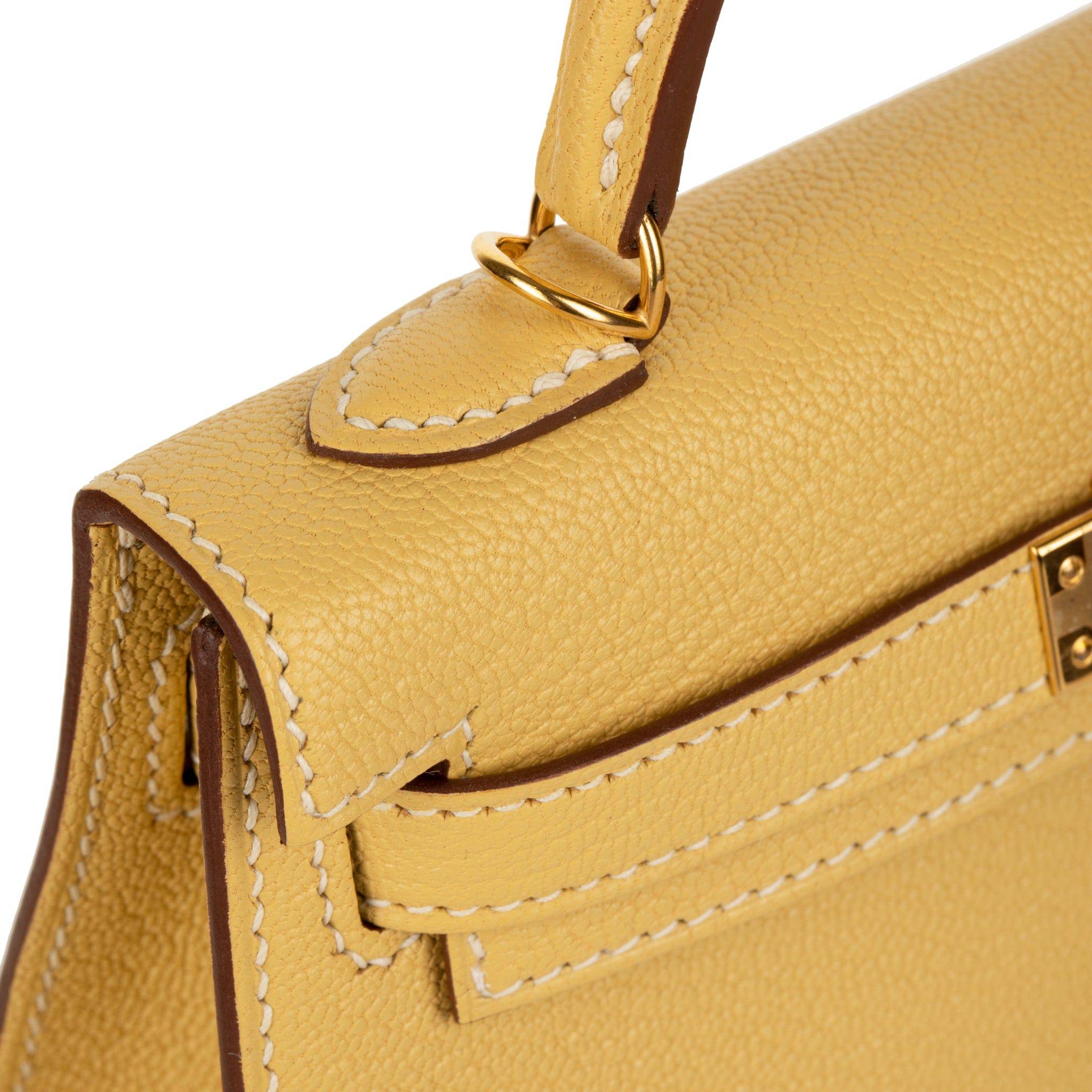 HERMES MINI KELLY II FOIN CHEVRE LEATHER GOLD HARDWARE - On Repeat