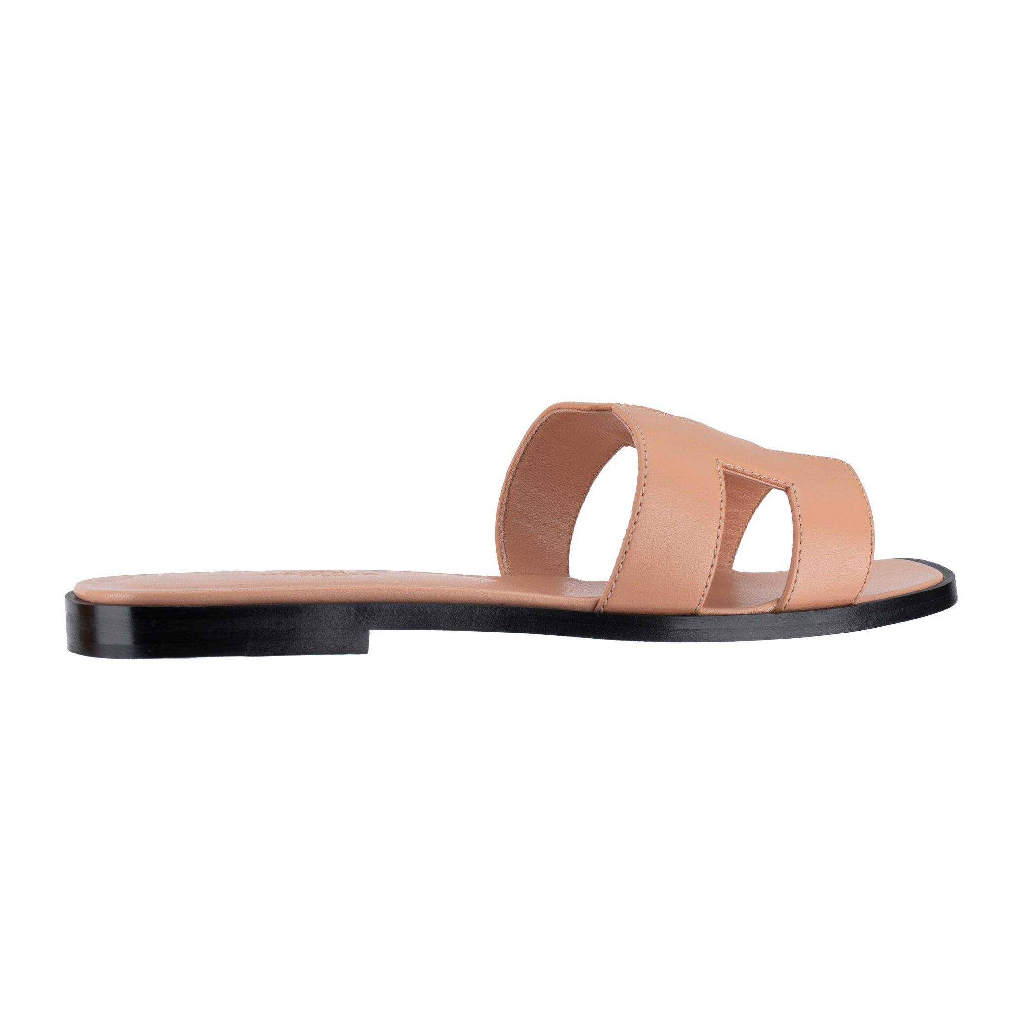 HERMES ORAN SANDAL ROSE GRANIT SMOOTH LEATHER 37 FR - On Repeat