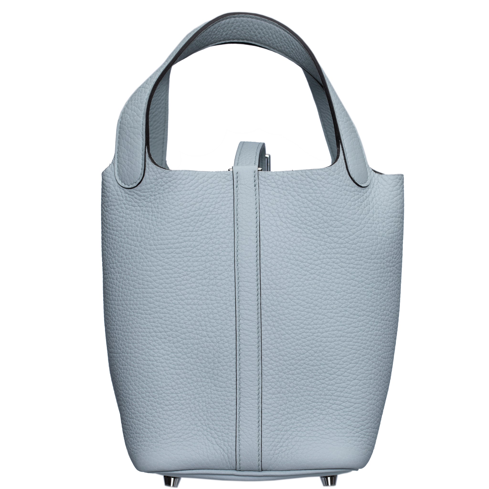 HERMES PICOTIN 18CM BLUE PALE CLEMENCE LEATHER PALLADIUM HARDWARE - On Repeat