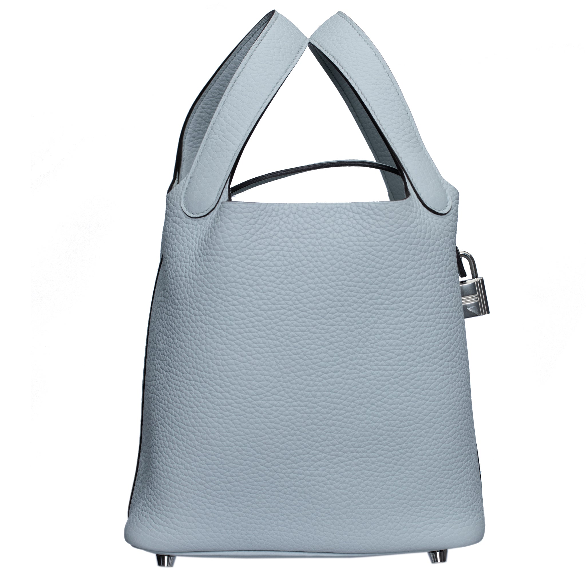 HERMES PICOTIN 18CM BLUE PALE CLEMENCE LEATHER PALLADIUM HARDWARE - On Repeat