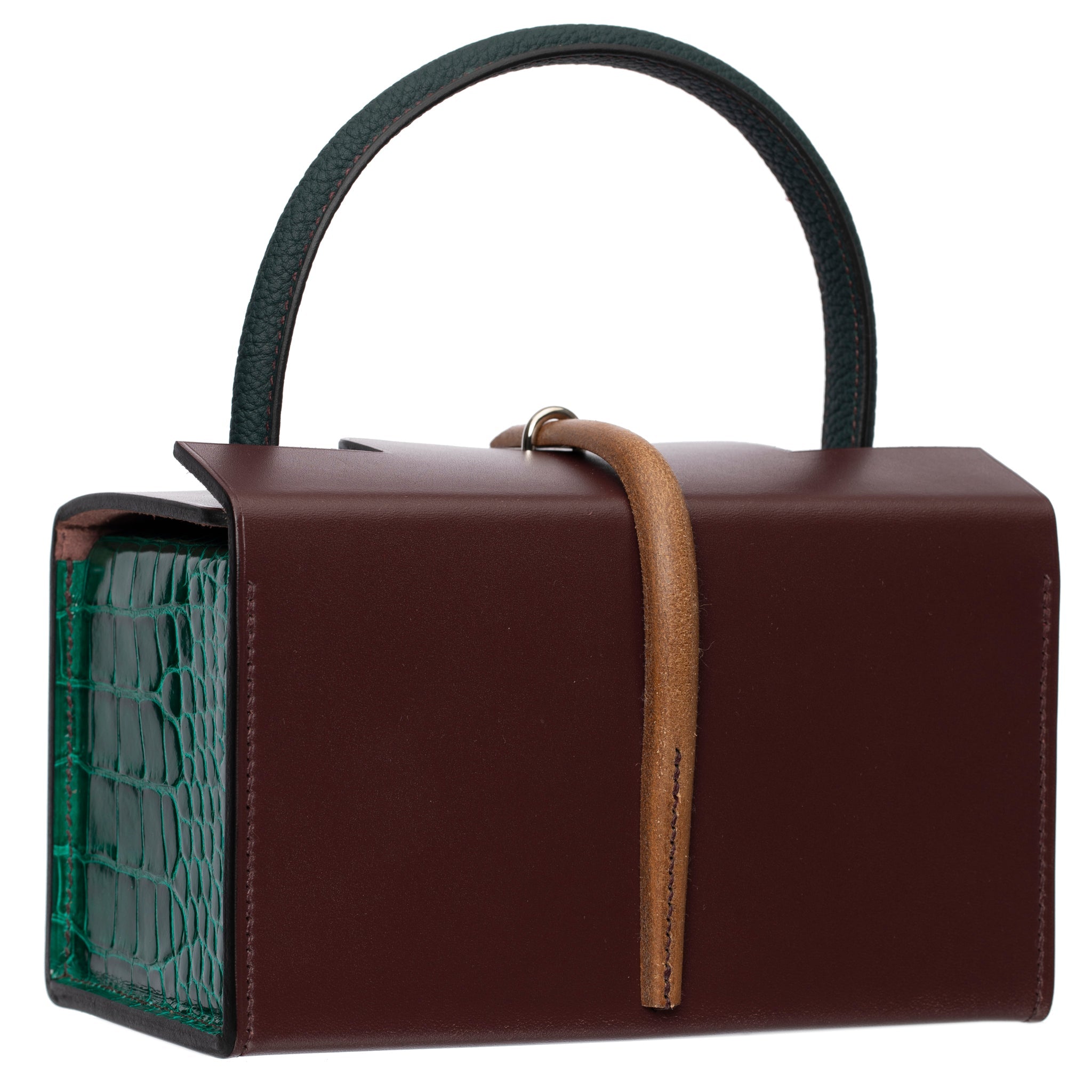 HERMES PETIT H LIMITED EDITION HANDBAG BORDEAUX, EMERALD, ROUGE H & GREEN PALLADIUM HARDWARE - On Repeat