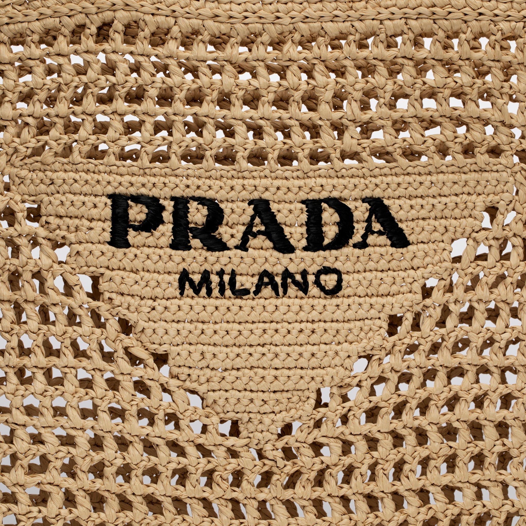 PRADA TAN RAFFIA TOTE BAG - On Repeat