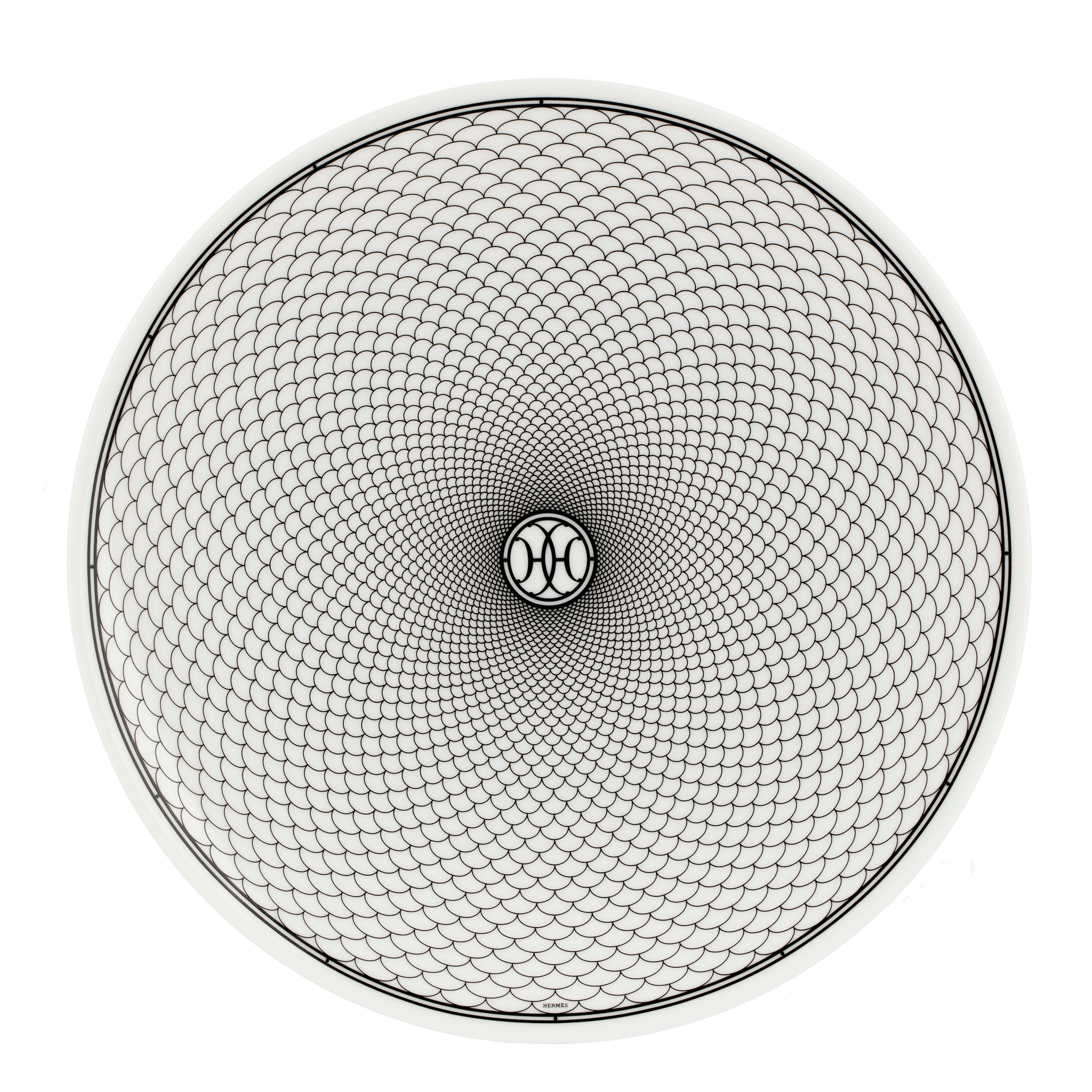 Hermes H Deco Dinner Plate White & Black - On Repeat