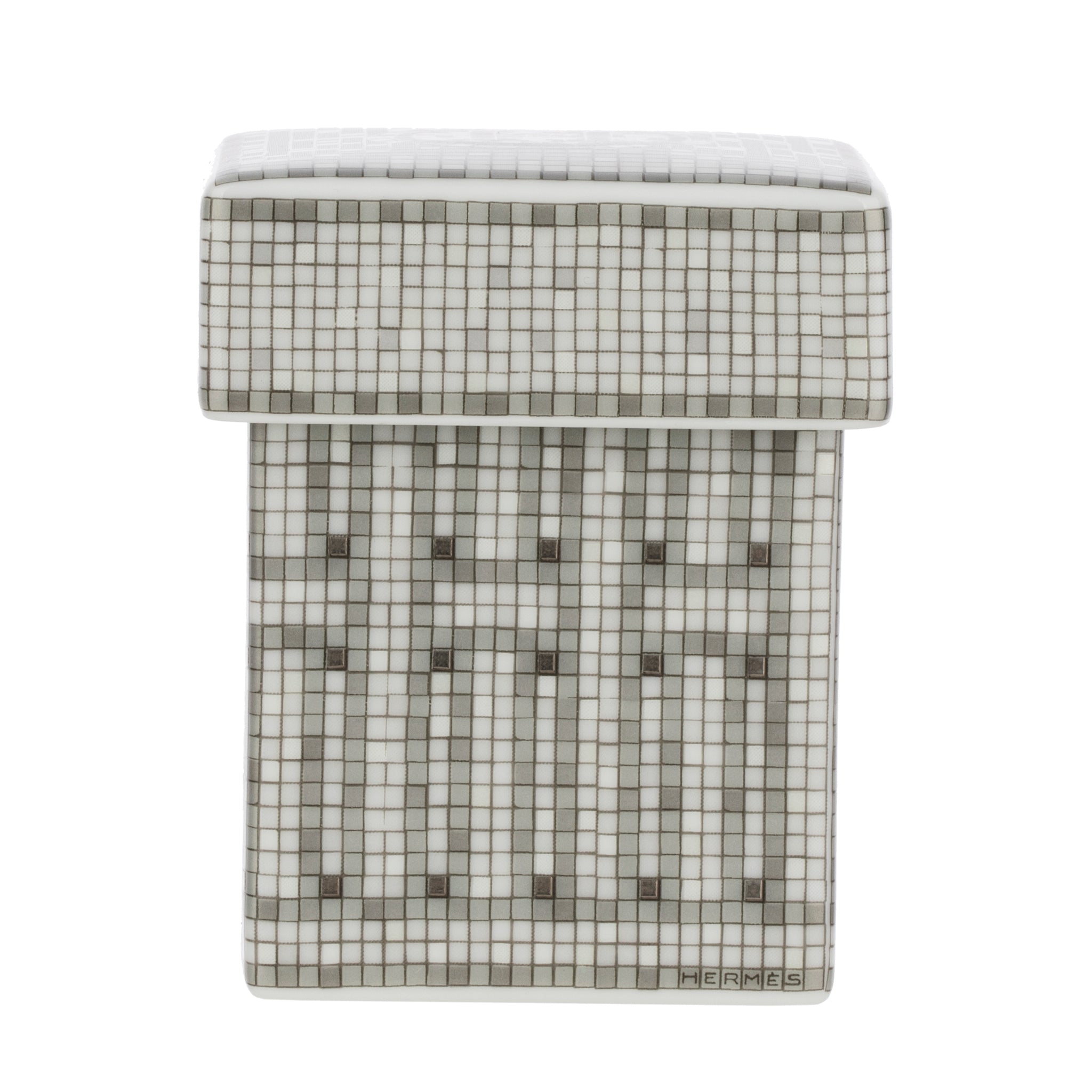 Hermes Mosaique au 24 Platinum Sugar Canister