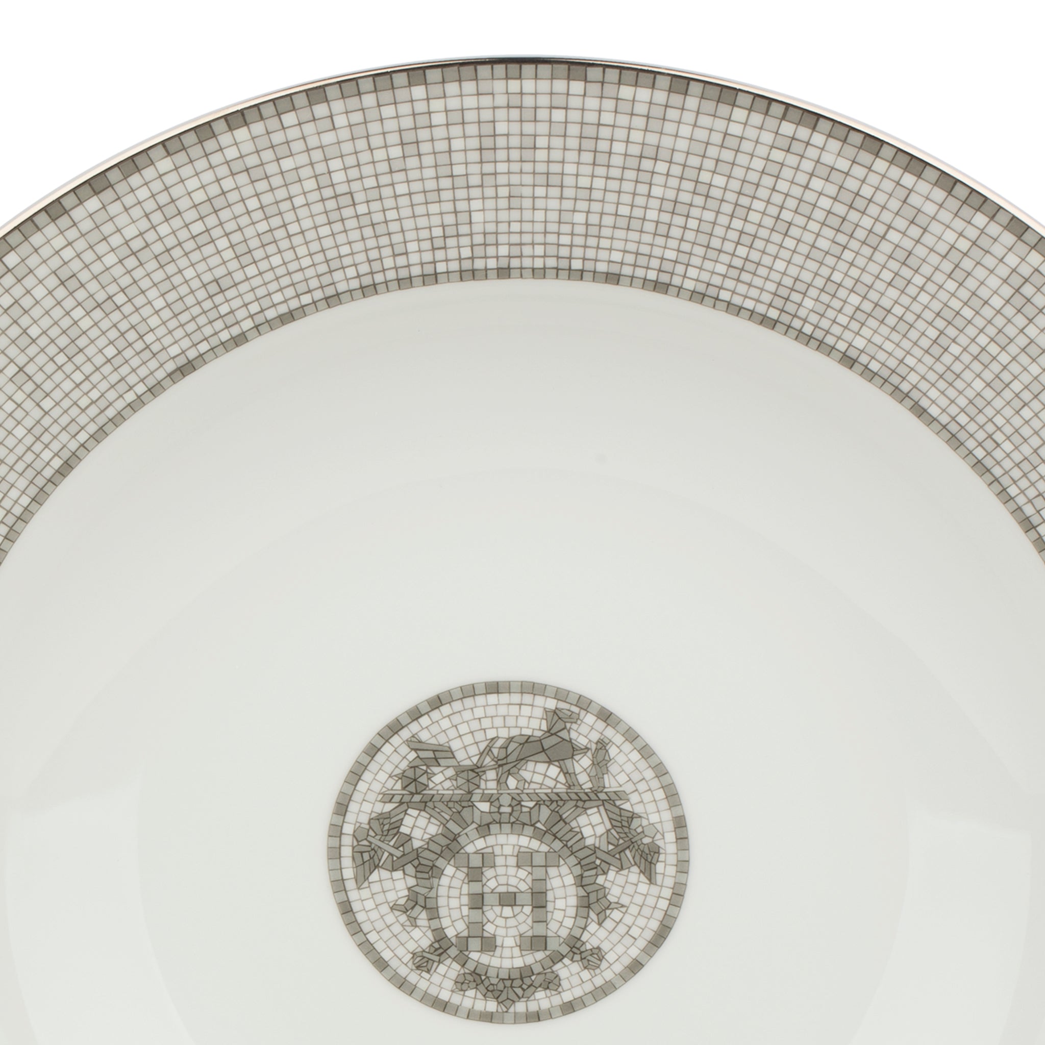 Hermes Mosaique au 24 Platinum Round Deep Platter