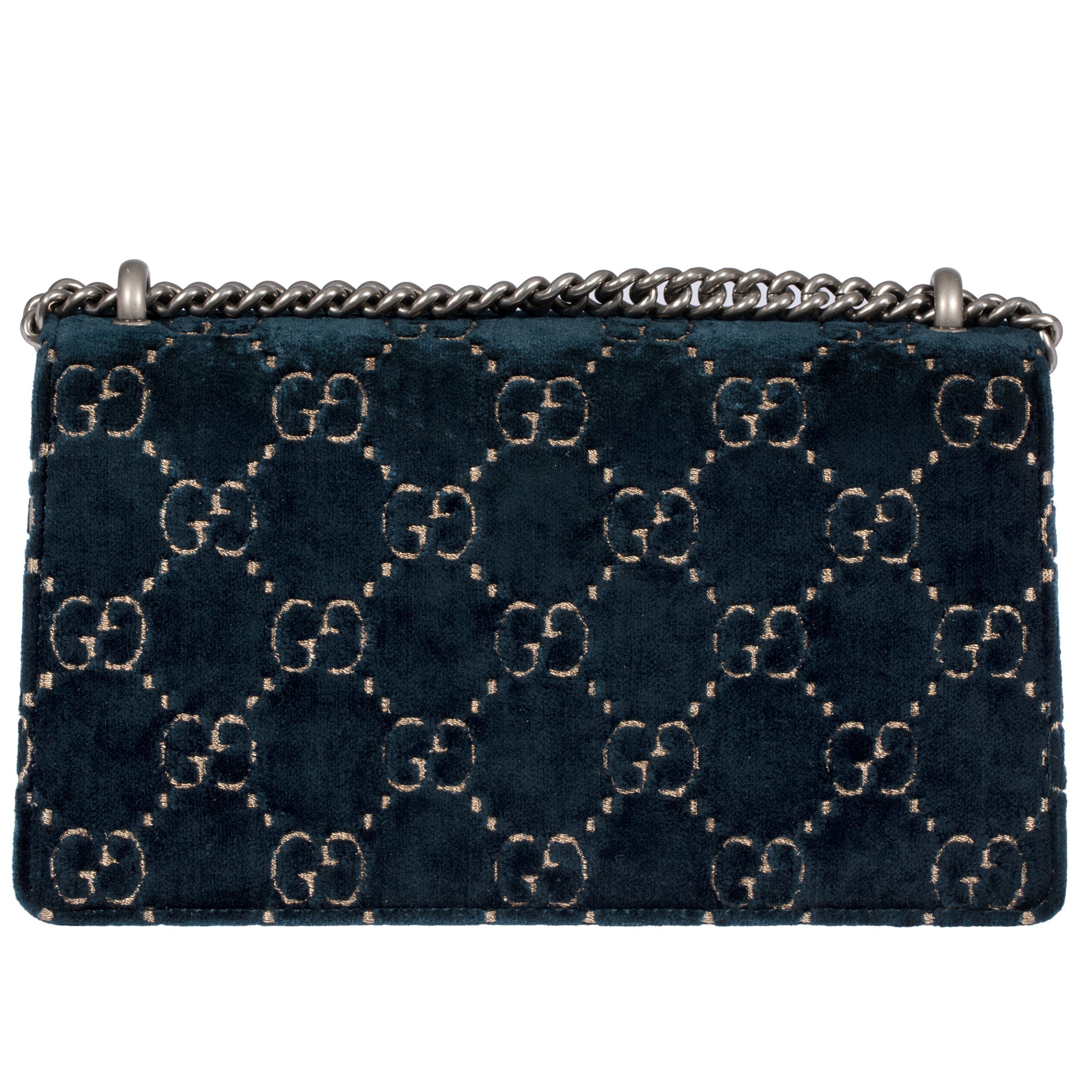 Gucci Dionysus GG Pattern Blue Velvet Shoulder Bag Small - On Repeat