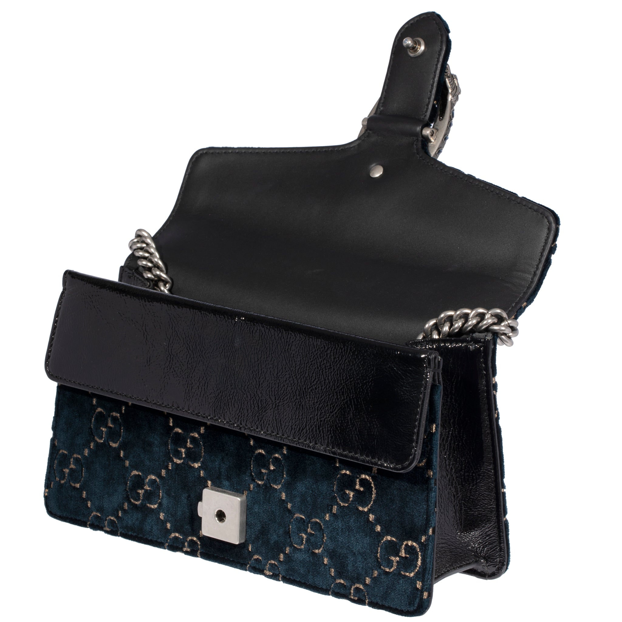 Gucci Dionysus GG Pattern Blue Velvet Shoulder Bag Small - On Repeat