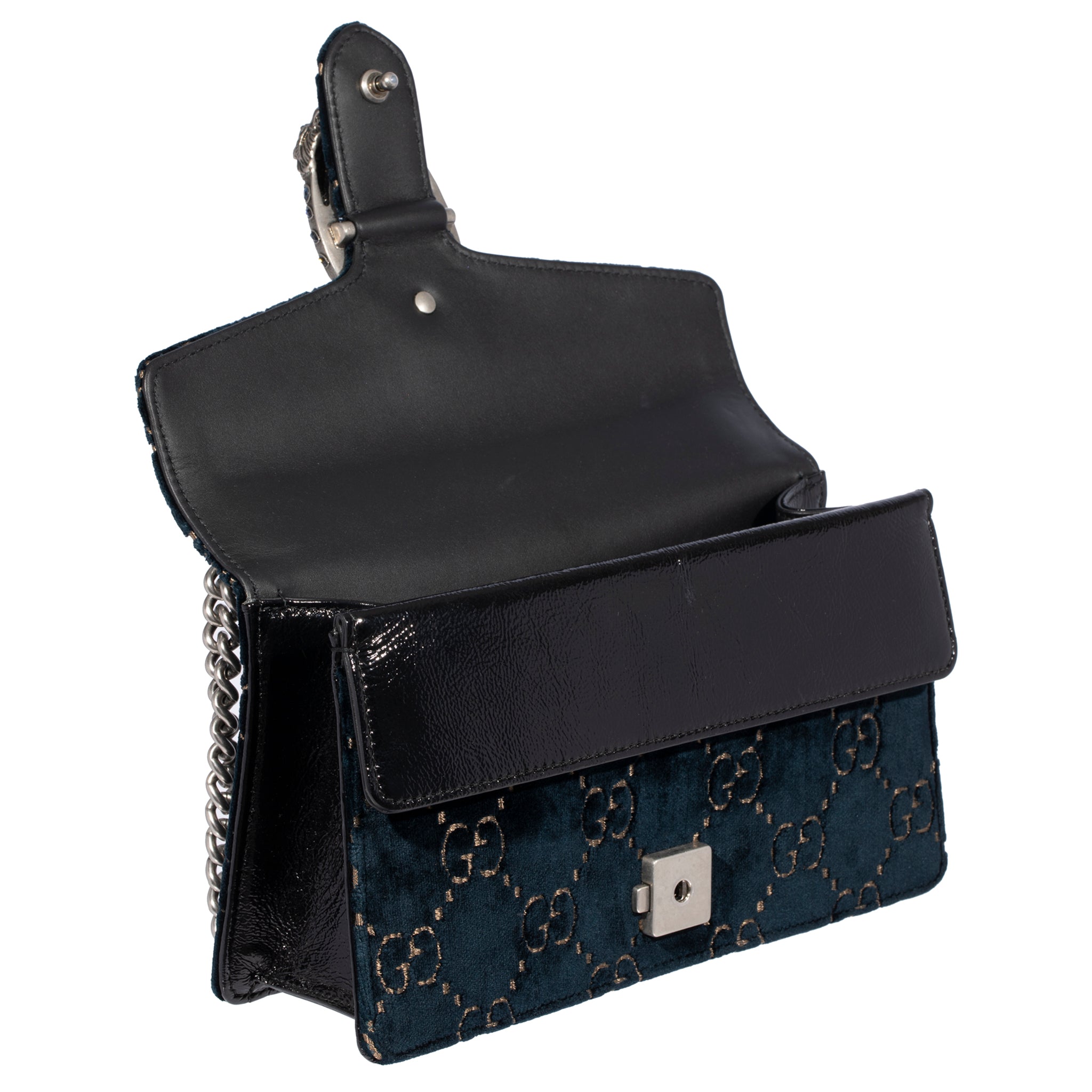 Gucci Dionysus GG Pattern Blue Velvet Shoulder Bag Small - On Repeat