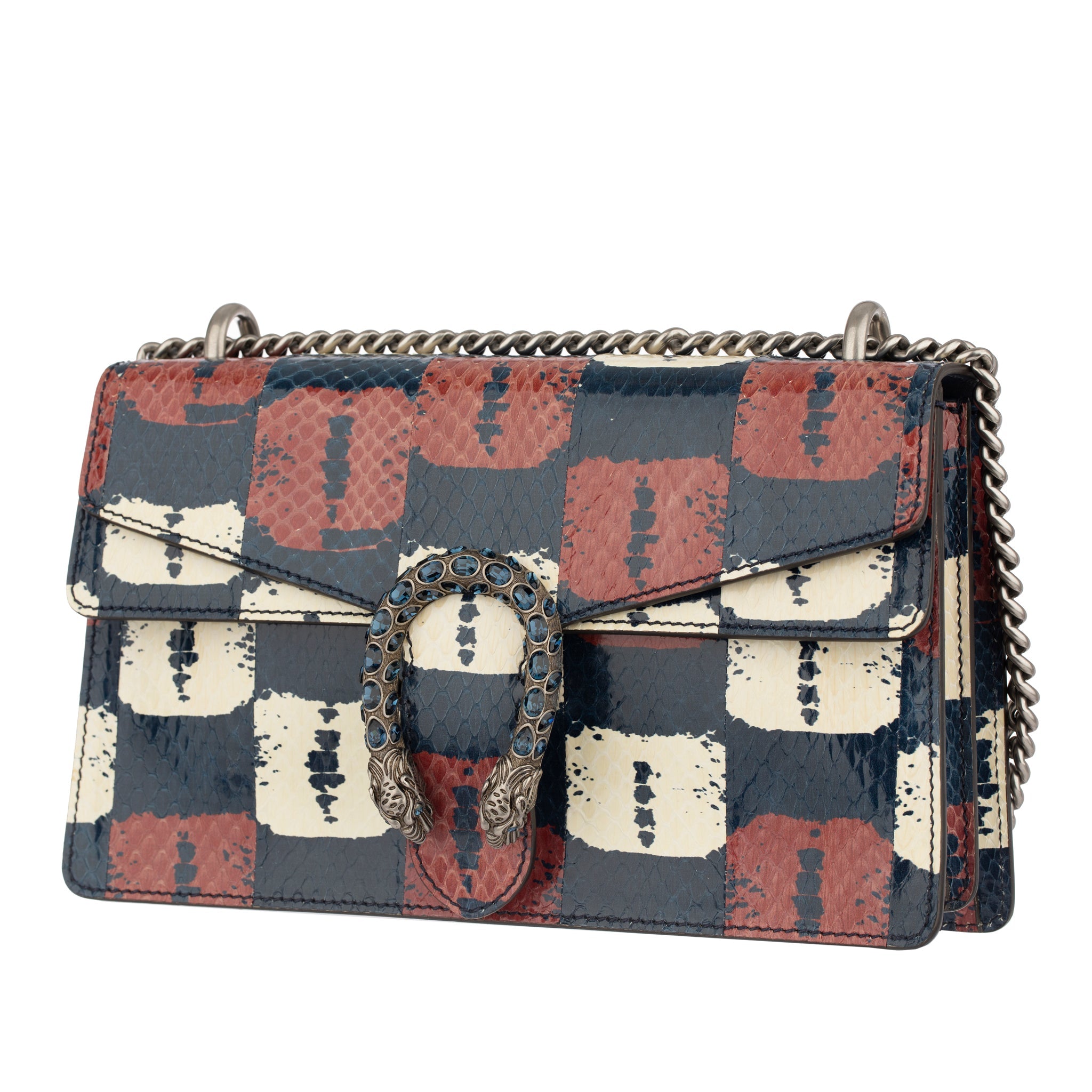 Gucci Dionysus Blue, Red & White Python Shoulder Bag - On Repeat