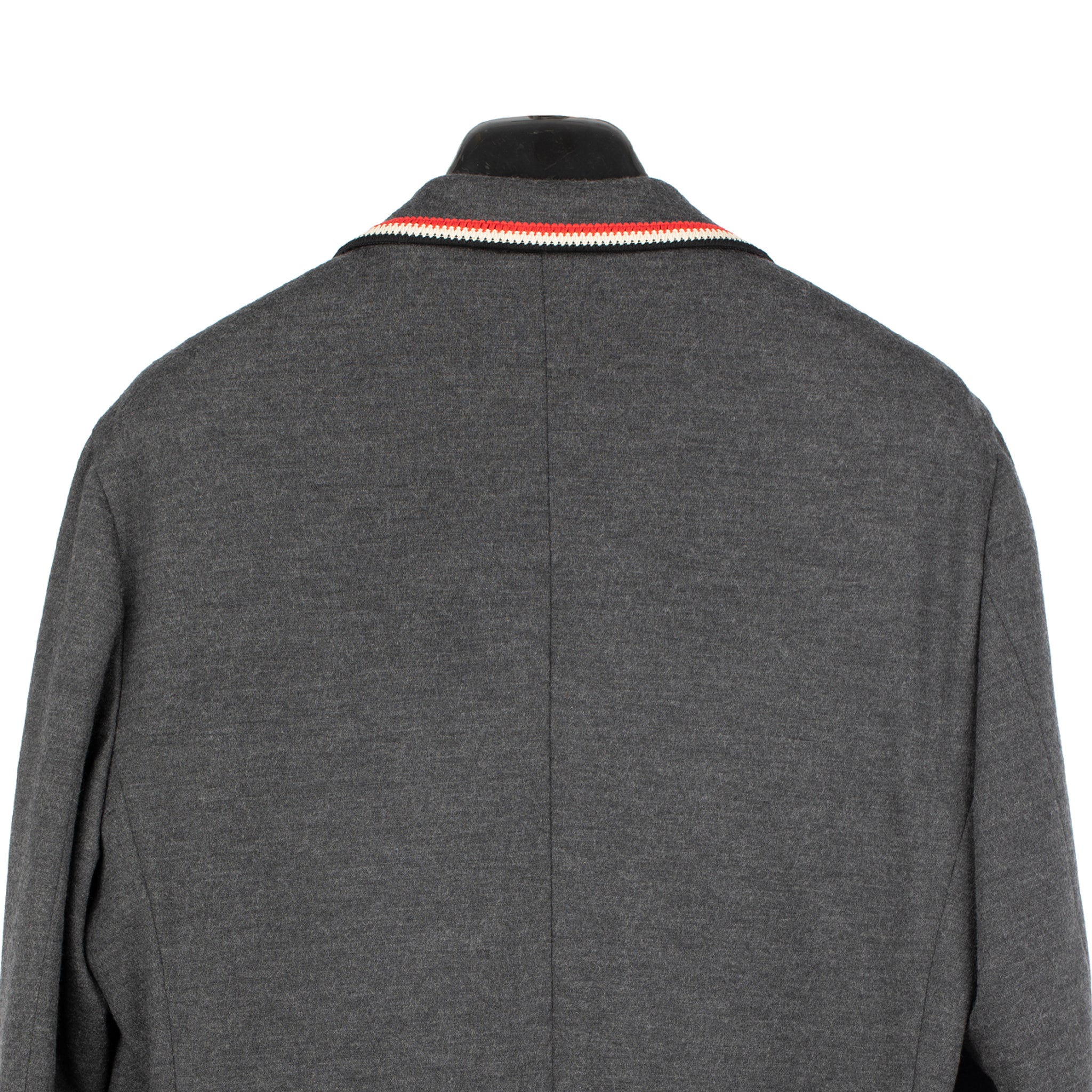 Gucci Mens Grey Blazer With Floral Embroidery 48 It - On Repeat