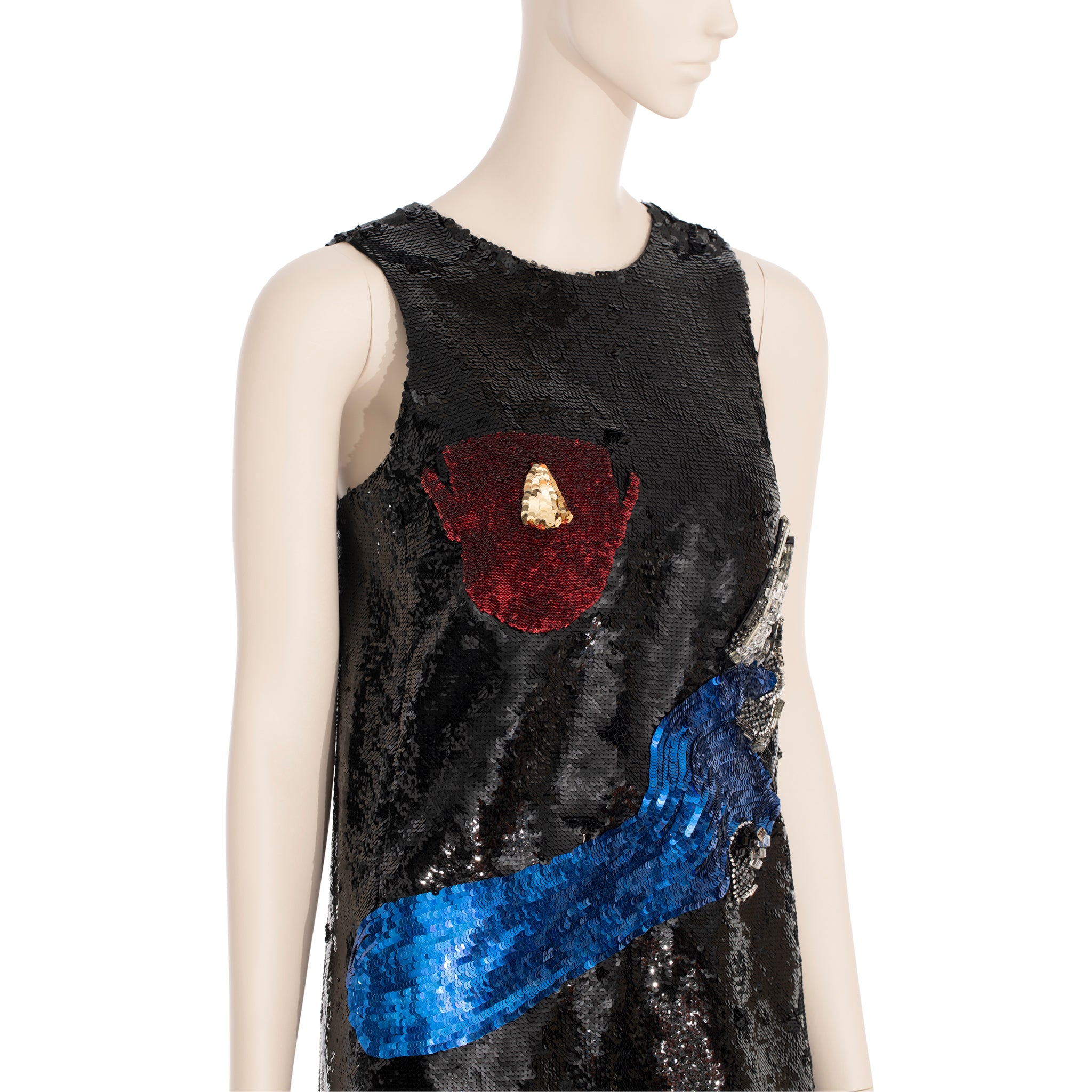 Saint Laurent X John Baldessari by Hedi Slimane Sequin Mini Dress Look #13