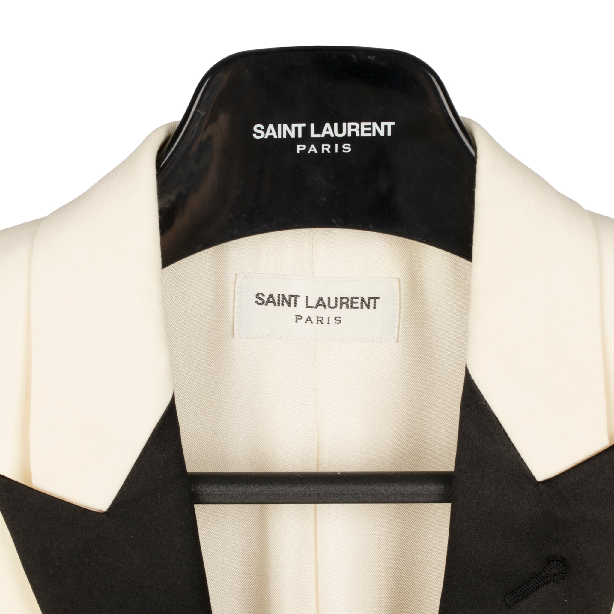 Yves Saint Laurent Evening Tuxedo Jacket Ivory & Black - On Repeat