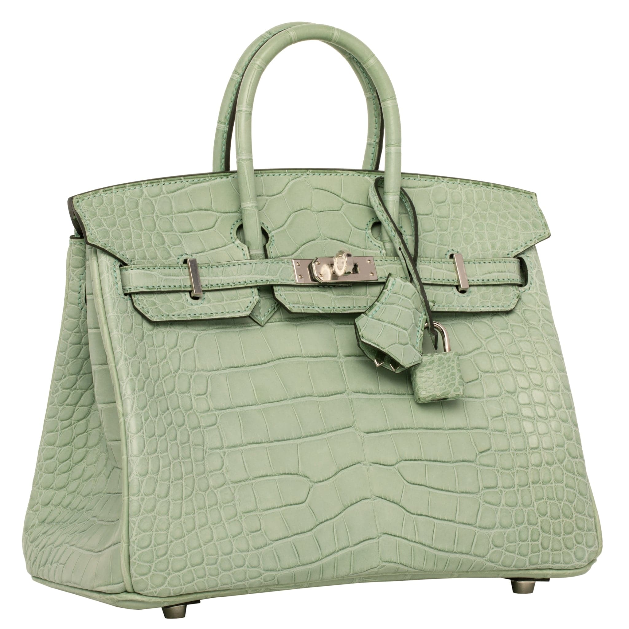 HERMES BIRKIN 25CM VERT D'EAU MATTE ALLIGATOR PALLADIUM HARDWARE - On Repeat