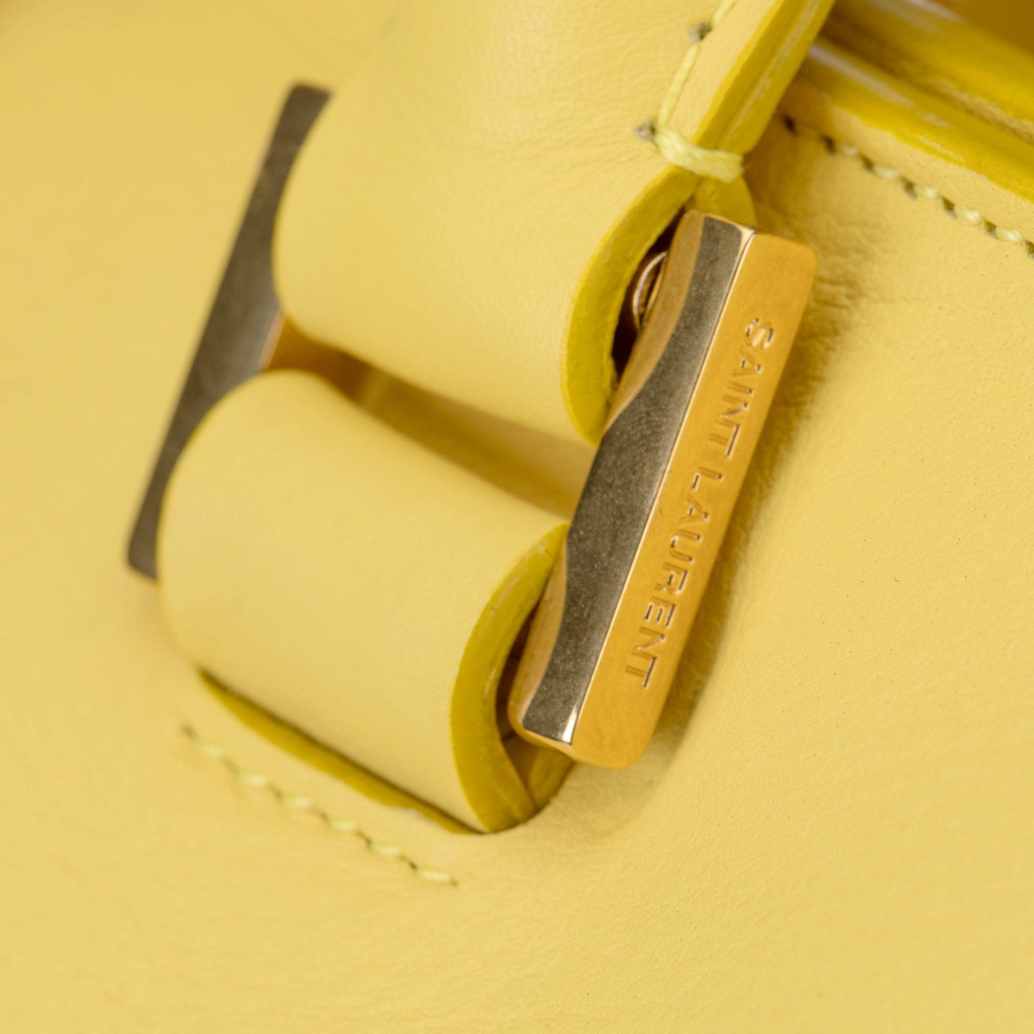 YVES SAINT LAURENT CABAS CHYC TOTE YELLOW AGED GOLD HARDWARE - On Repeat