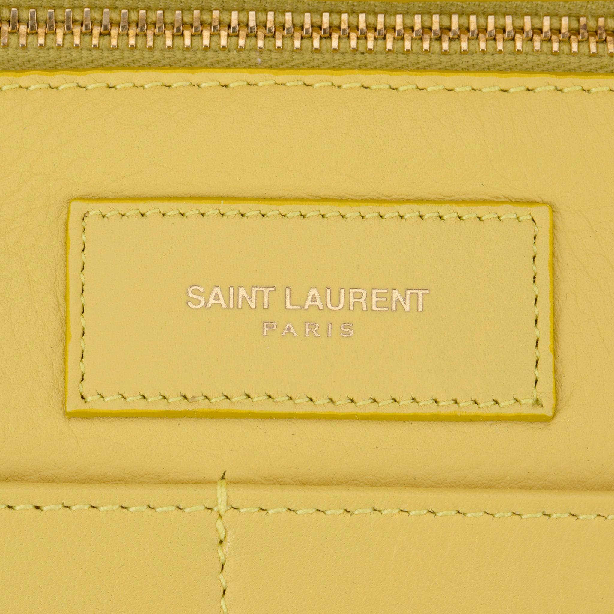 YVES SAINT LAURENT CABAS CHYC TOTE YELLOW AGED GOLD HARDWARE - On Repeat