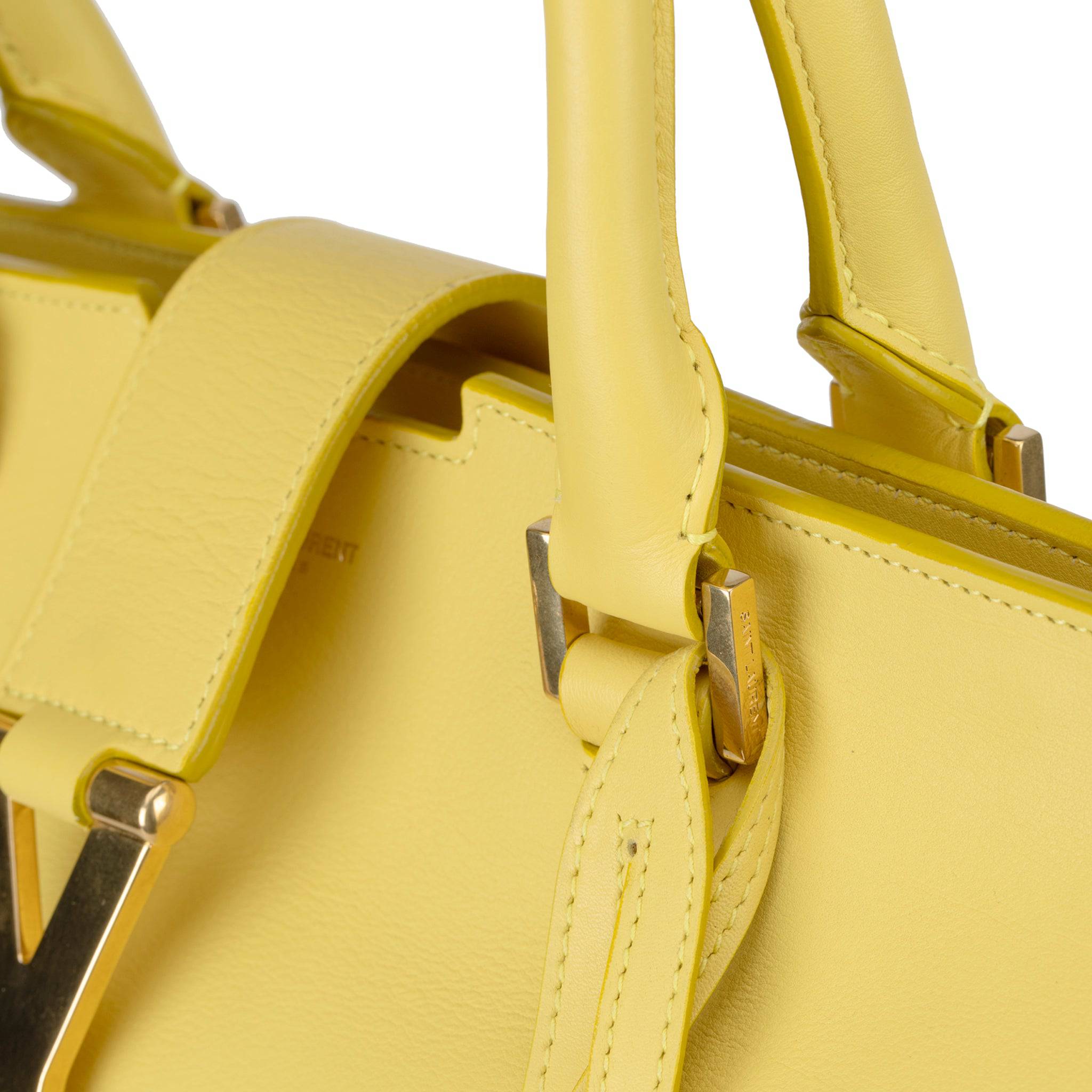 YVES SAINT LAURENT CABAS CHYC TOTE YELLOW AGED GOLD HARDWARE - On Repeat