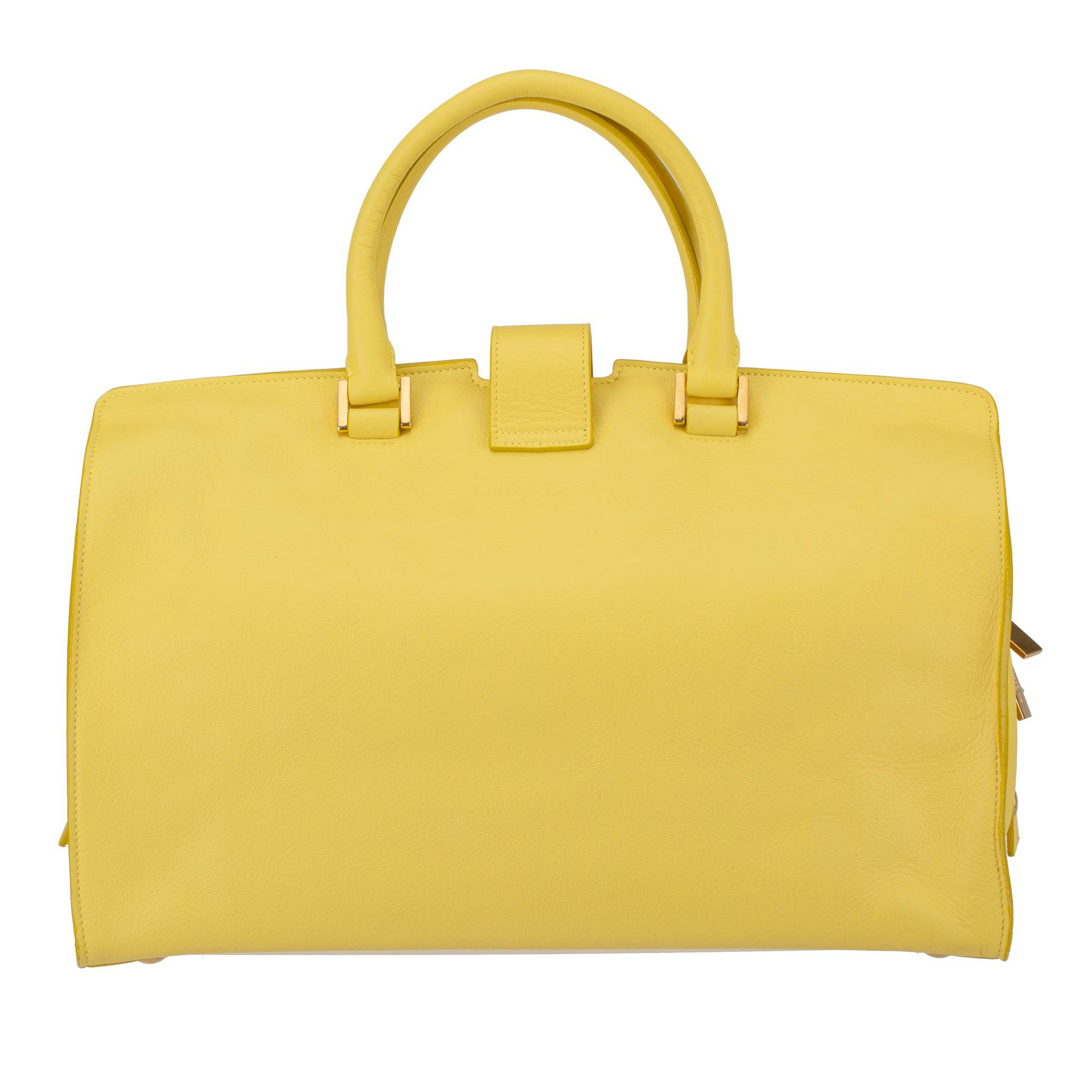 YVES SAINT LAURENT CABAS CHYC TOTE YELLOW AGED GOLD HARDWARE - On Repeat