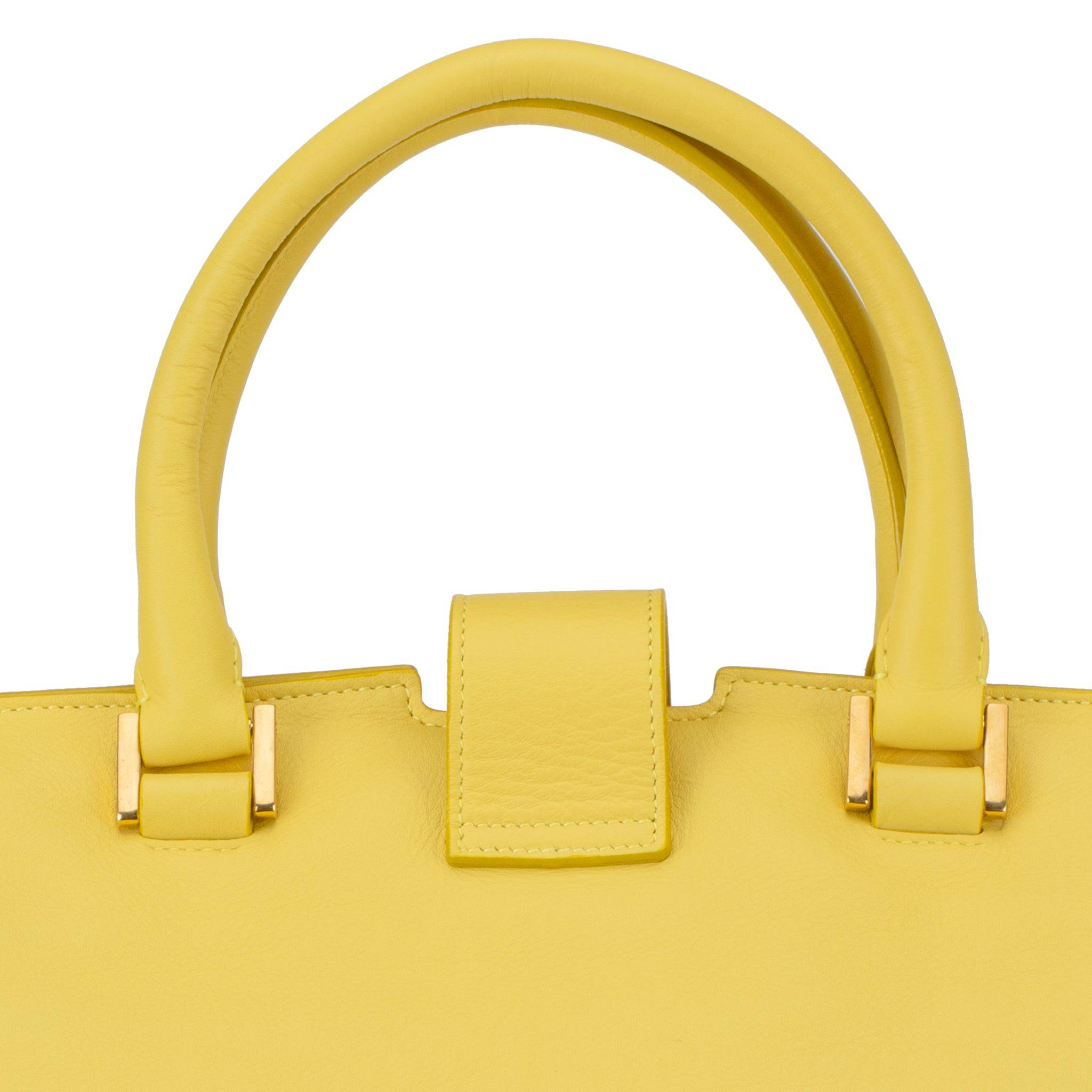 YVES SAINT LAURENT CABAS CHYC TOTE YELLOW AGED GOLD HARDWARE - On Repeat