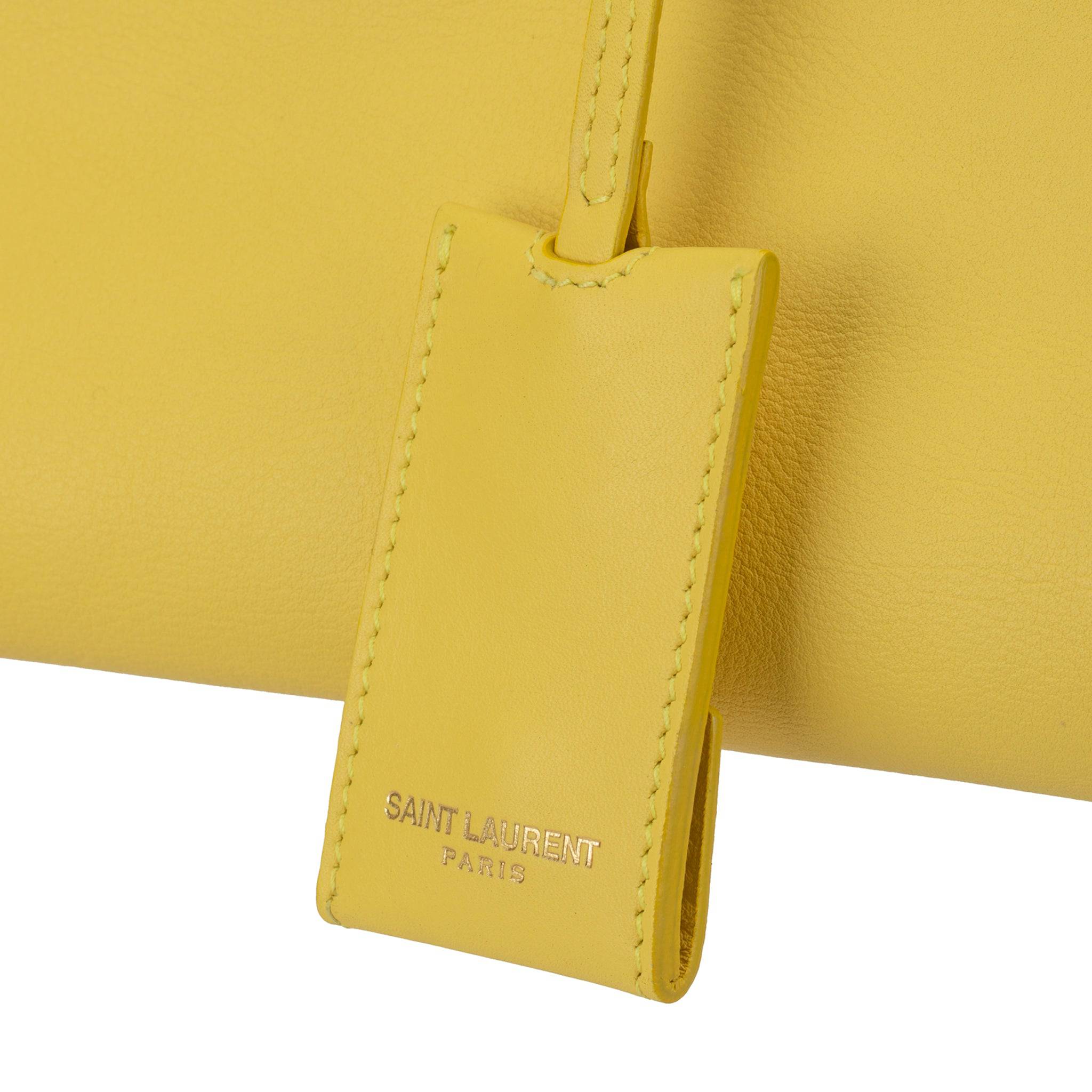 YVES SAINT LAURENT CABAS CHYC TOTE YELLOW AGED GOLD HARDWARE - On Repeat