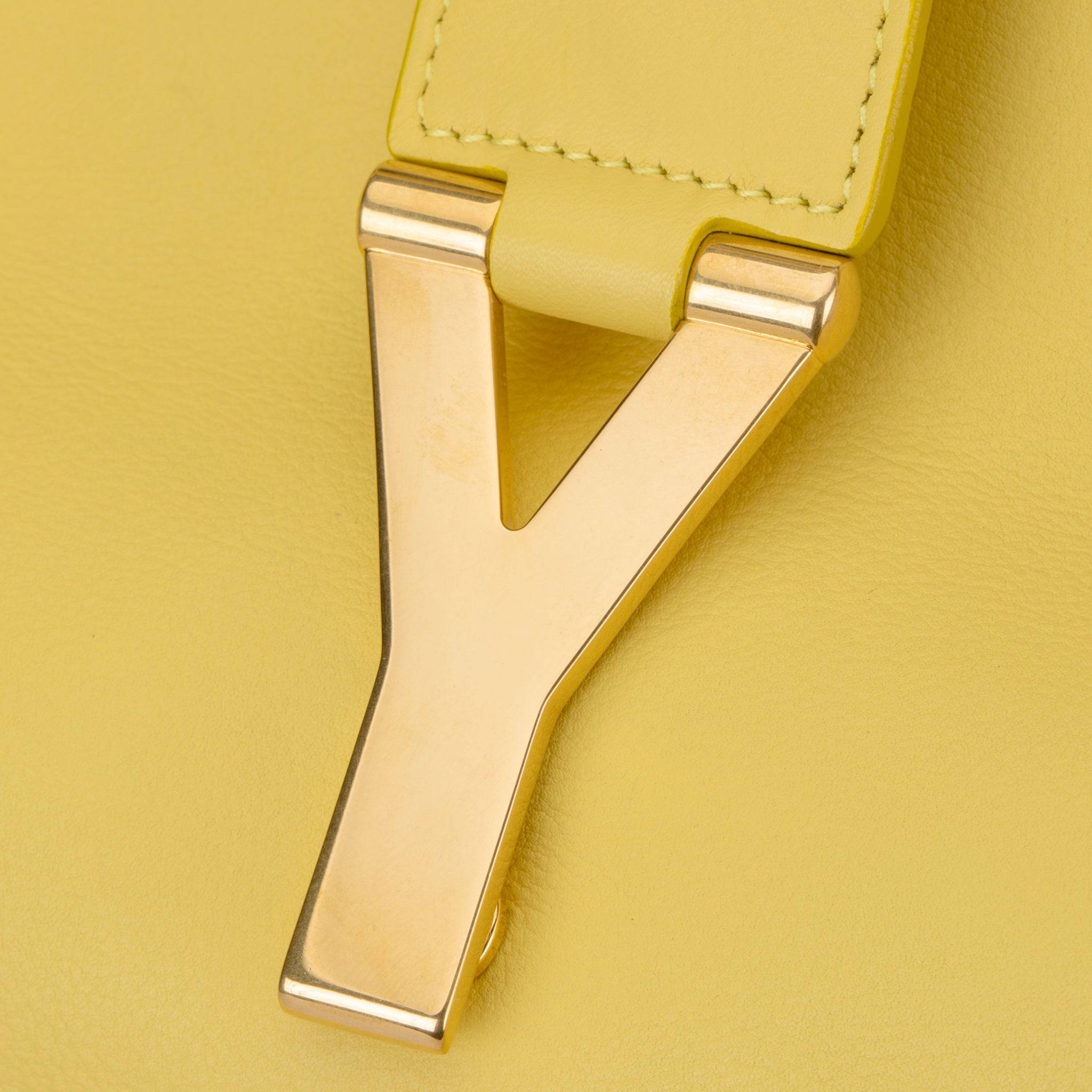 YVES SAINT LAURENT CABAS CHYC TOTE YELLOW AGED GOLD HARDWARE - On Repeat