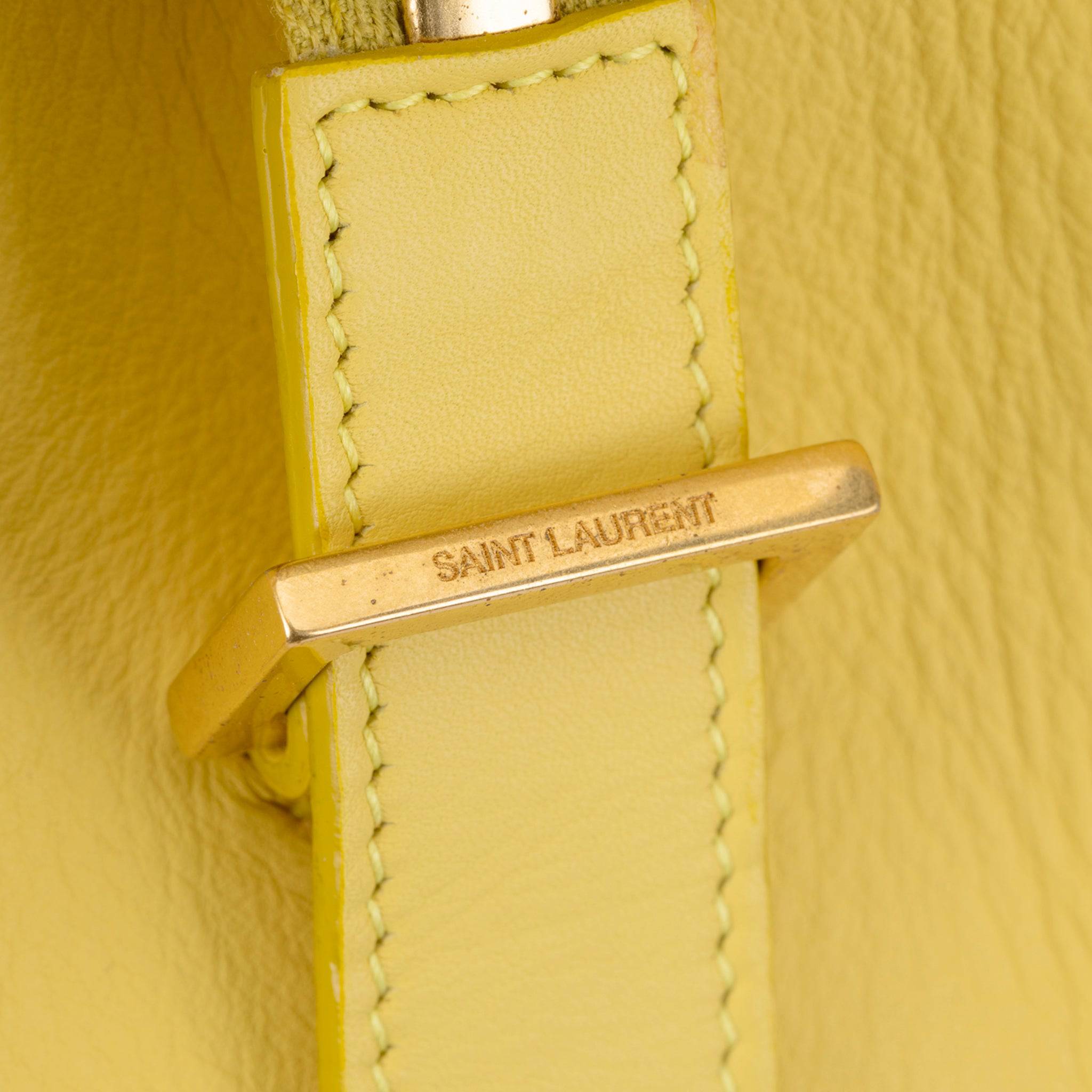 YVES SAINT LAURENT CABAS CHYC TOTE YELLOW AGED GOLD HARDWARE - On Repeat